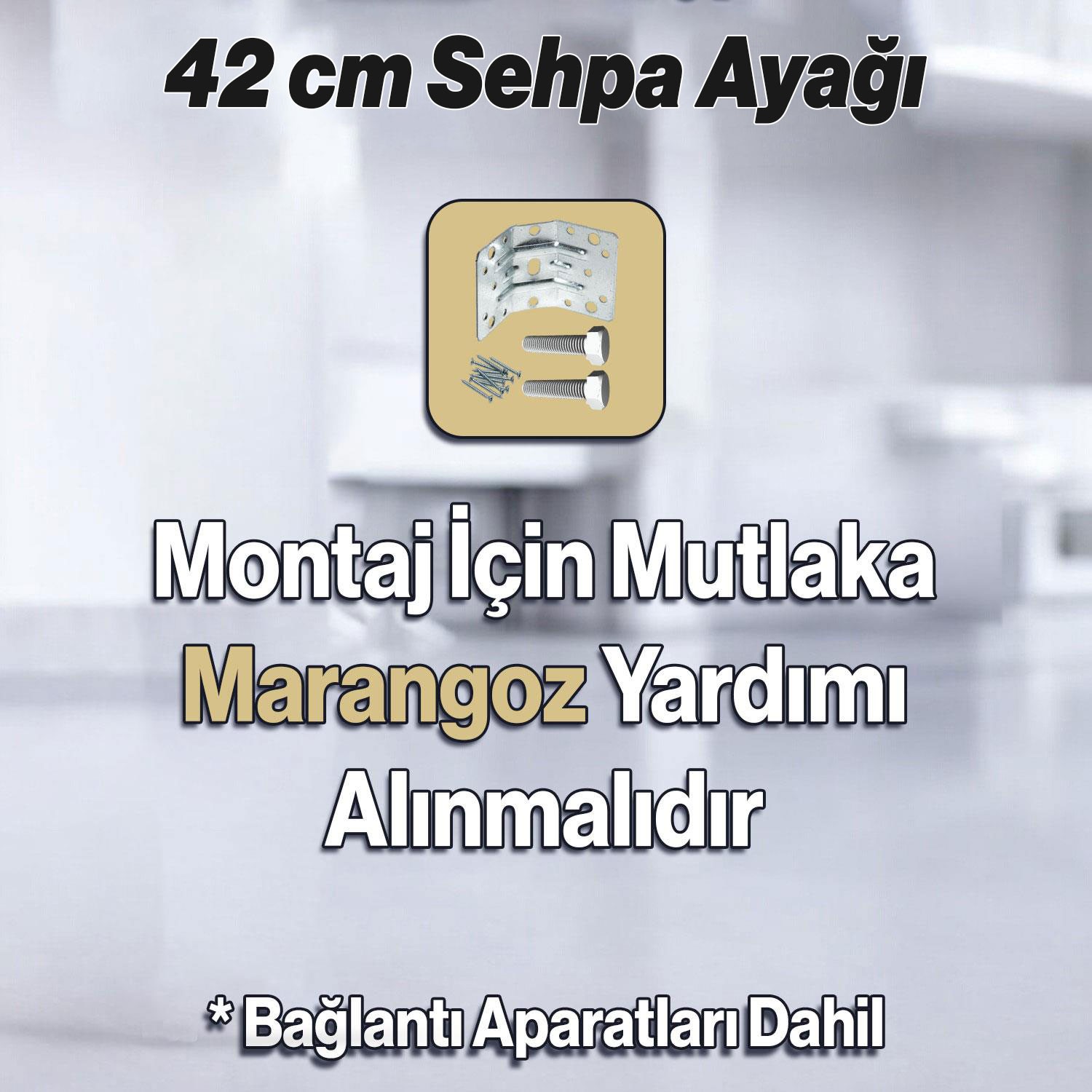 Elips Sehpa Ayağı 42 cm Plastik Antrasit Masa Ayak Mutfak Sehpası Yemek Masası Mobilya Ayakları