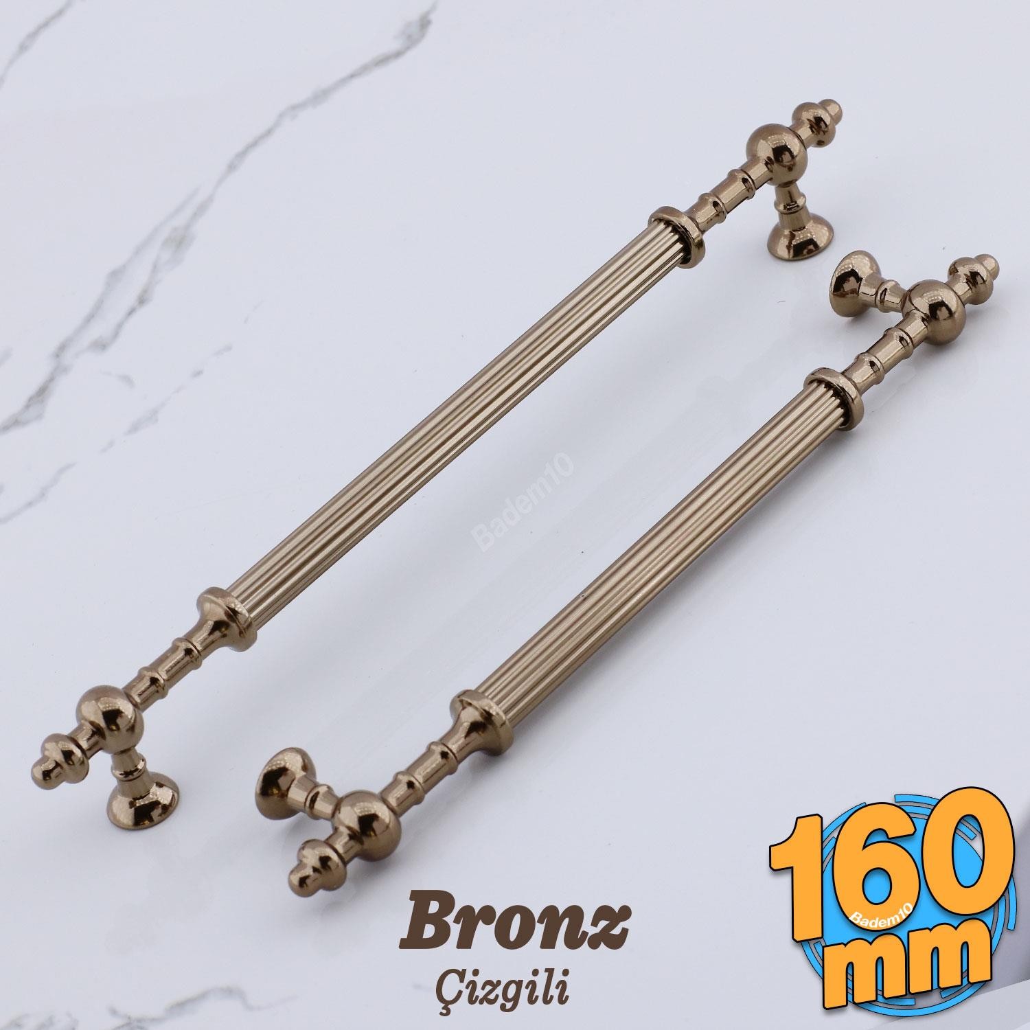 Kader Bronz Metal Kulp 160 mm- 16 cm Mobilya Çekmece Mutfak Dolabı Dolap Kulpları Kulbu Kulpu