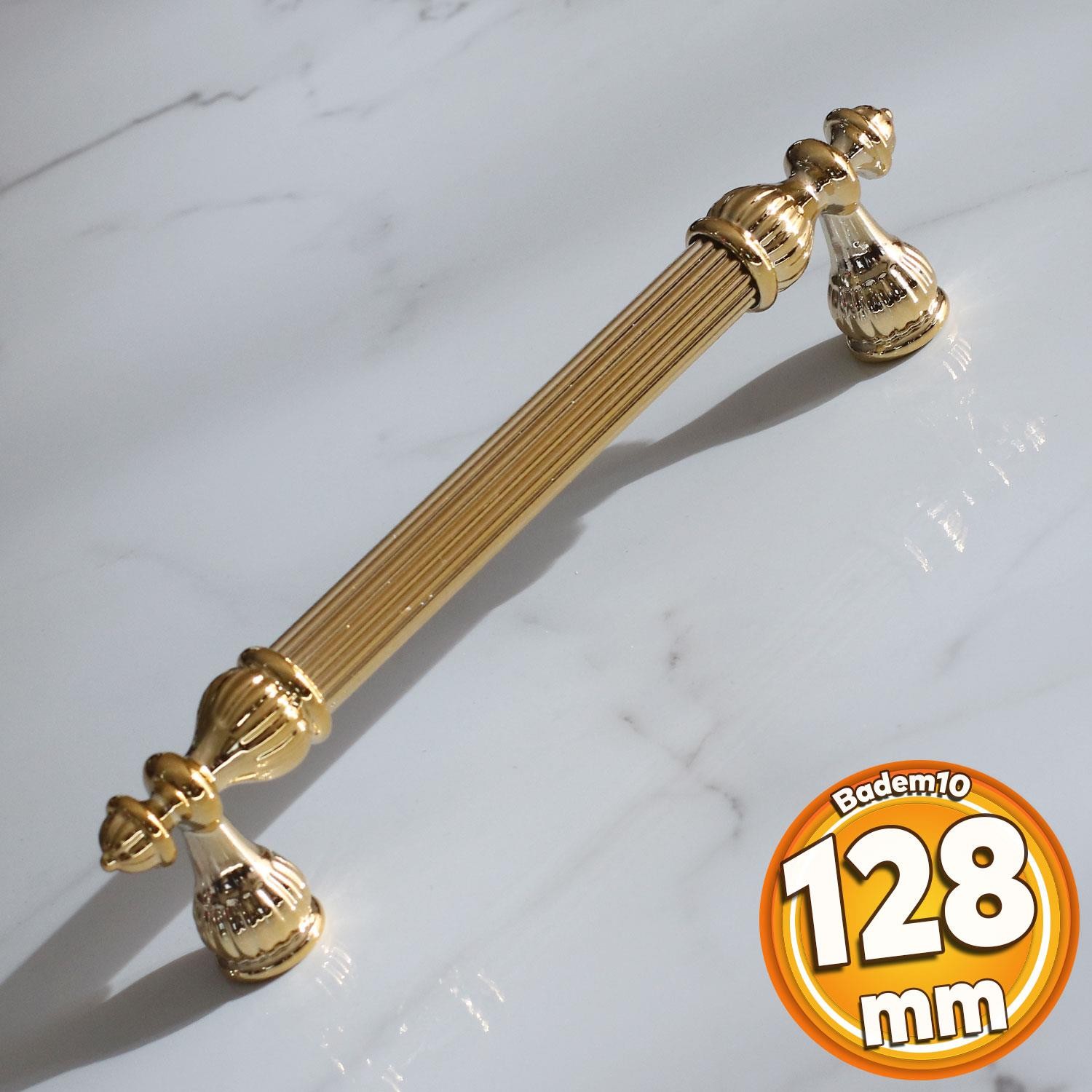 Şah 128 mm Gold Altın Kulp Metal Mobilya Çekmece Dolap Kapak Mutfak Kulbu Kulpları Dolabı Kulpu