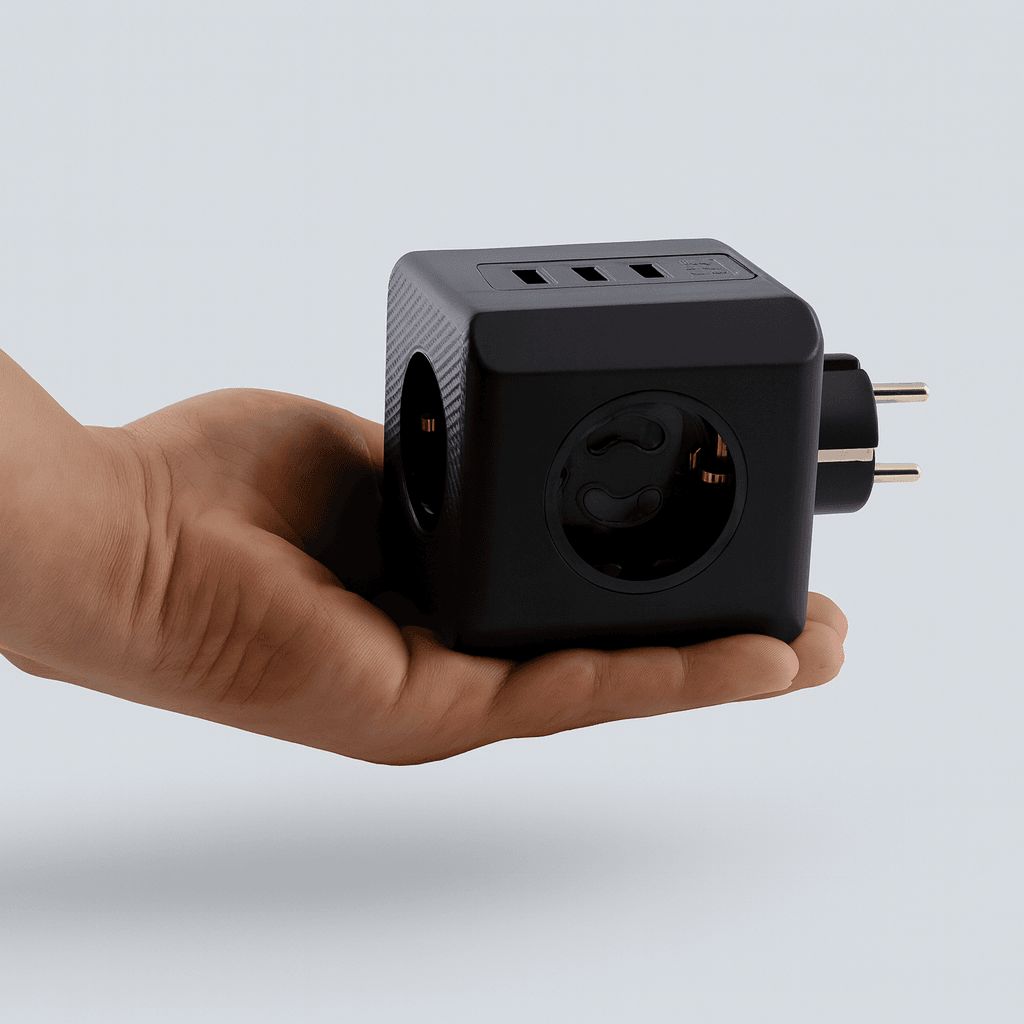 3 Prizli 2 USB + 1 Type-C Çocuk Termal Kısa Devre Akım Korumalı Topraklı Golyat Grup Şarj Fiş Priz