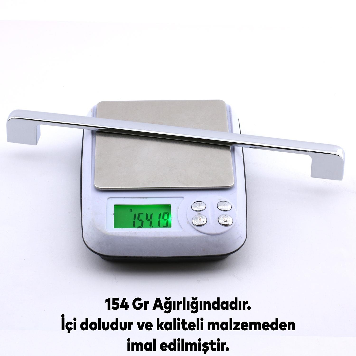 Arel Kulp Mobilya Mutfak Dolabı Çekmece Dolap Kulpları Kapak Kulpu Kulbu Krom Renk 224 mm Metal