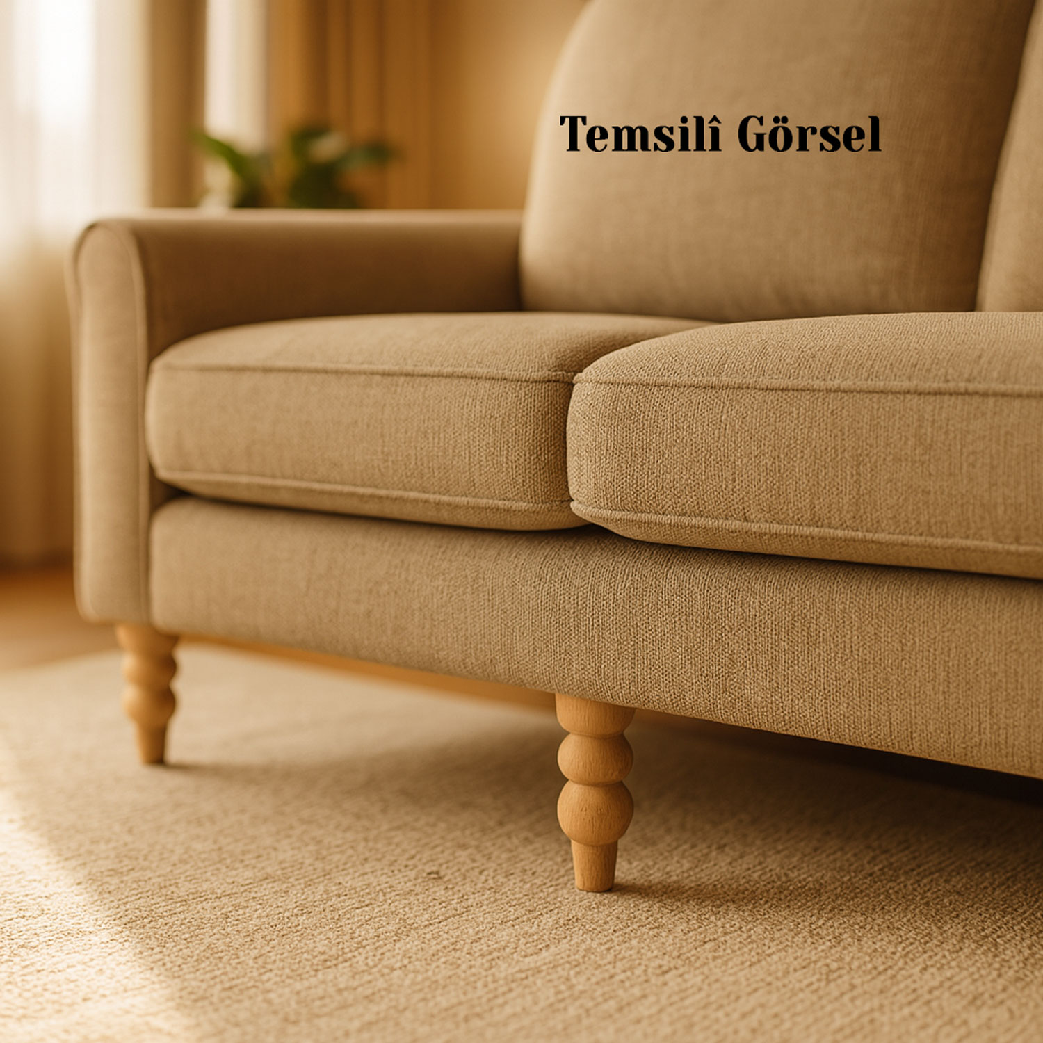 Bohem 17 cm  4'lü Set Boyasız Ham Doğal Ahşap Ayak Silindir Mobilya Koltuk Kanepe Ayağı Aparat Dahil