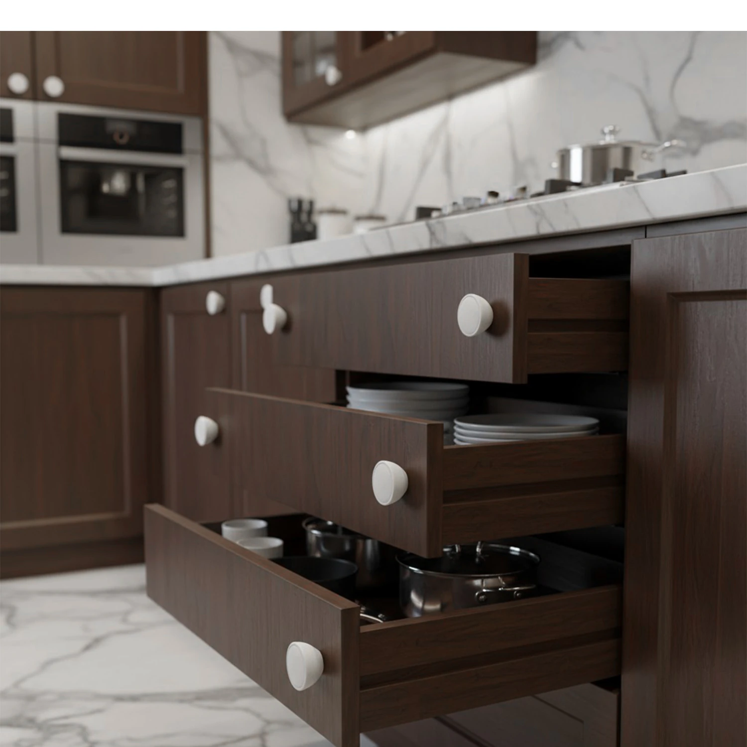 Tek Vidalı Beyaz Renk Piyano Polimer Düğme Kulp Bombeli Dolap Mobilya Dolap Çekmece Kulpu Kulbu