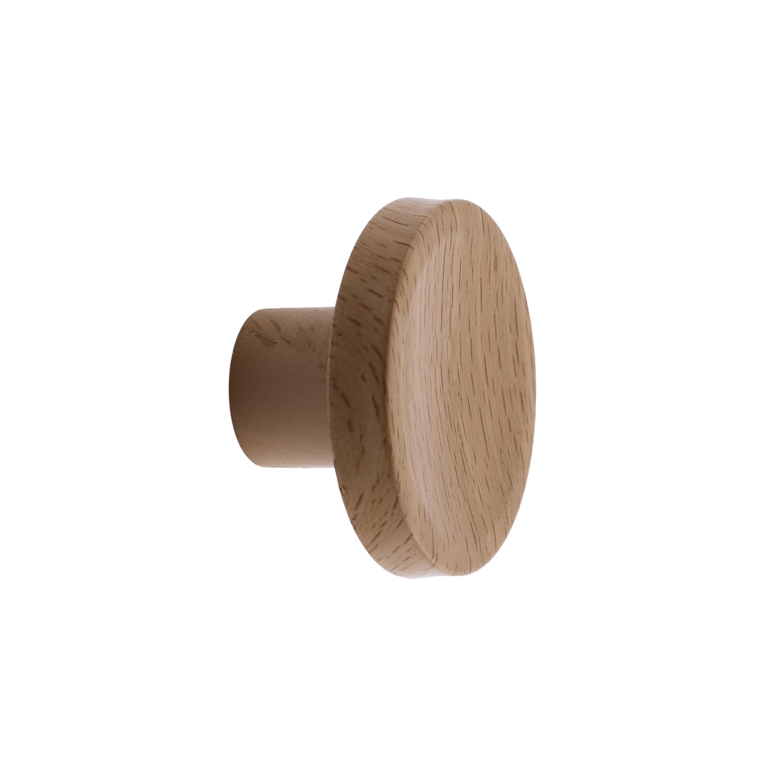 Tek Vidalı (10 Adet) İç Bükey Plastik Düğme Kulp Doğal Meşe Renk Mobilya Dolap Çekmece Kulpu Kulbu