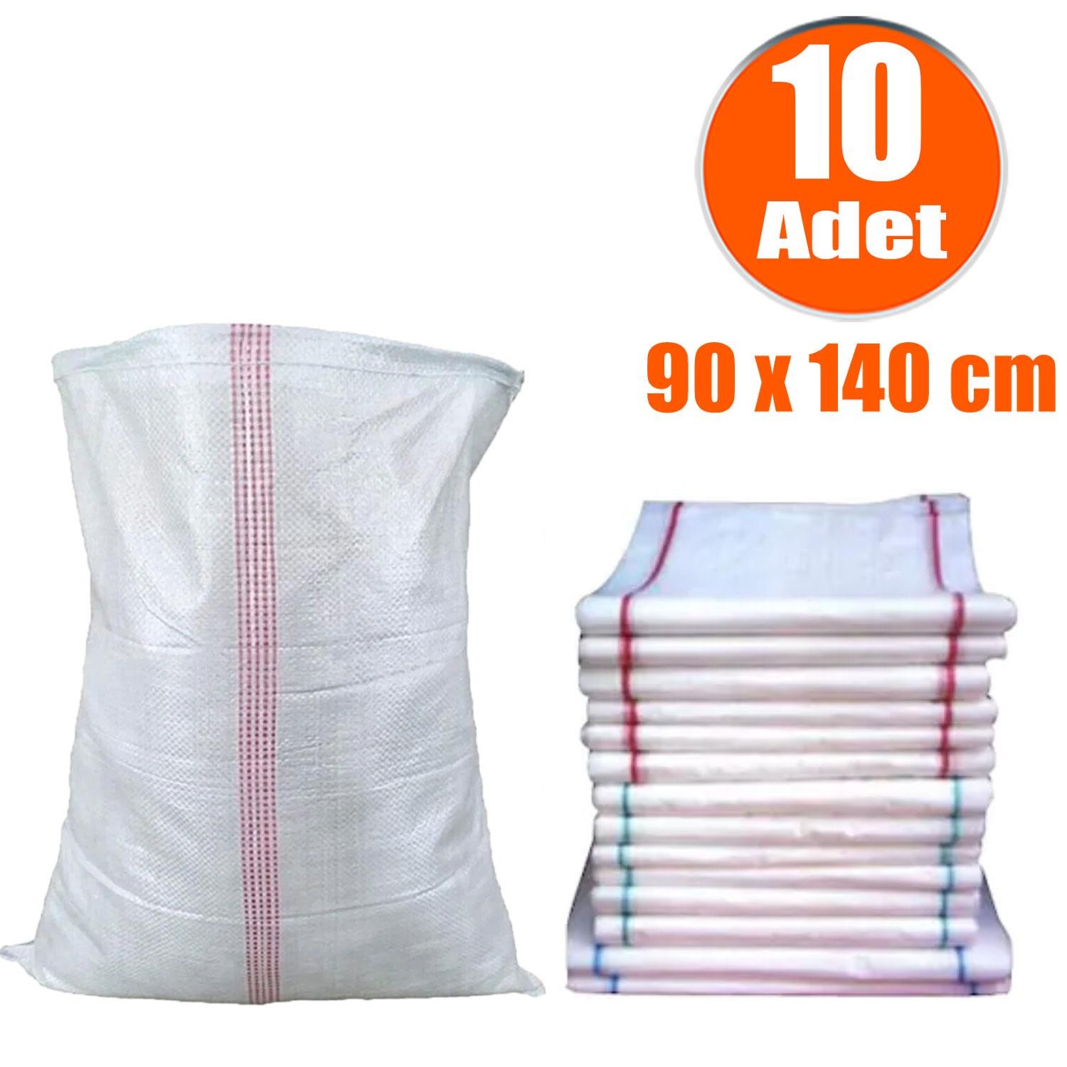Sentetik Çuval Saman Moloz İnşaat Çuvalı 90 x 140 cm Tehlis Torba (10 ADET)