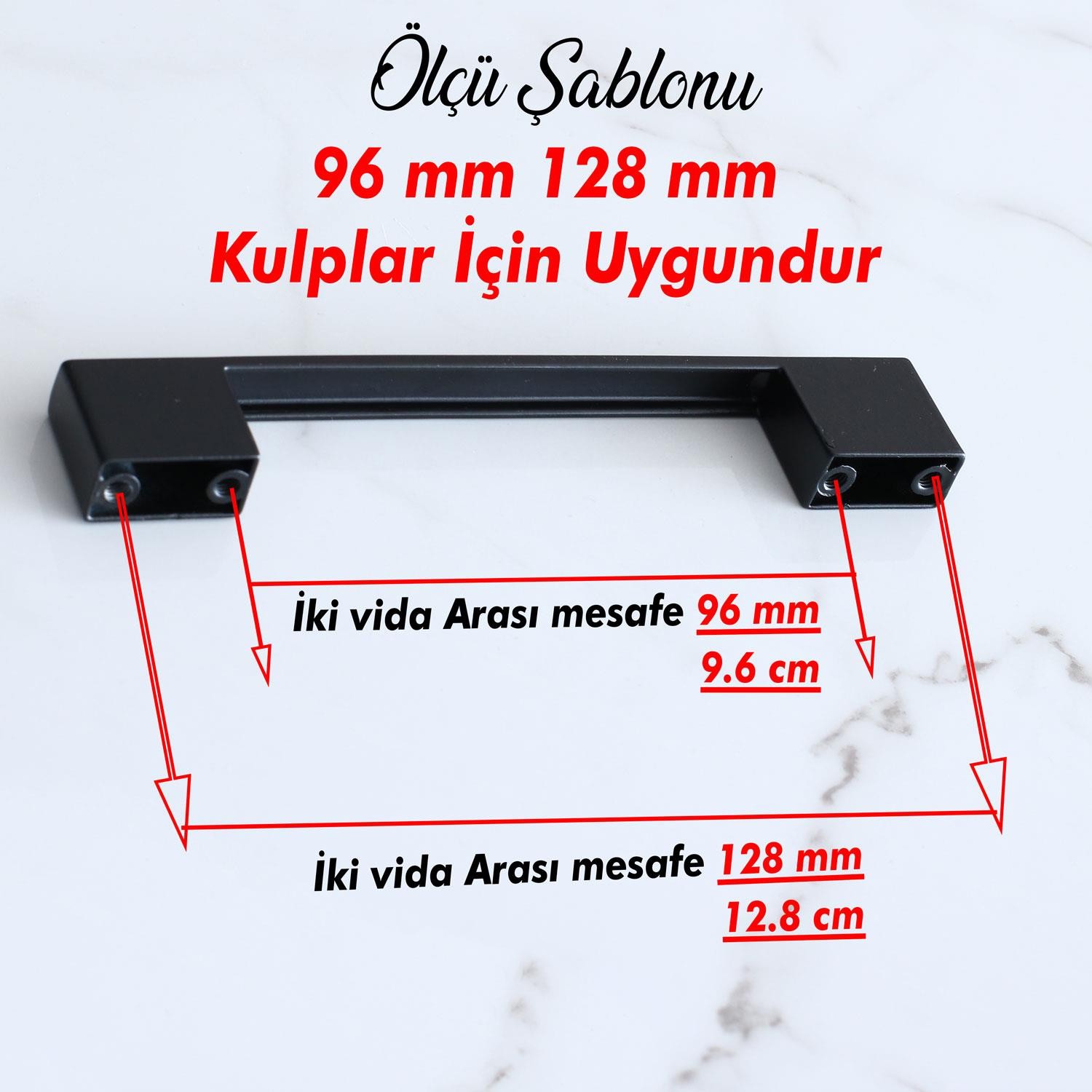 Kale Kulp 128 mm Siyah Metal Mobilya Mutfak Çekmece Dolap Kulpları Dolabı Kapak Kulbu Kulpu 12.8 cm