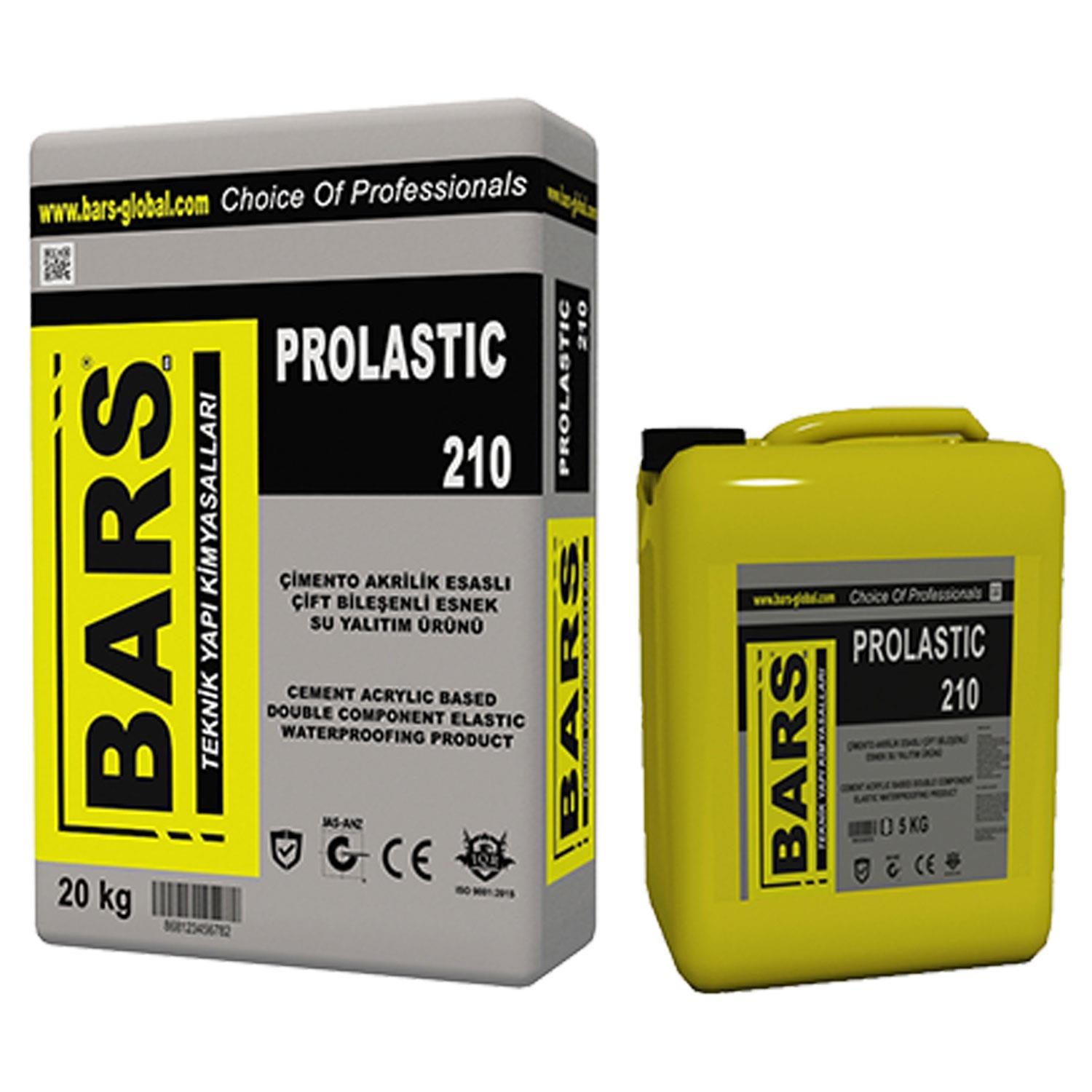 Bars Prolastik 210 Sürme İzolasyon Çimento Akrilik Esaslı Esnek Su Yalıtım 20+5 Kg