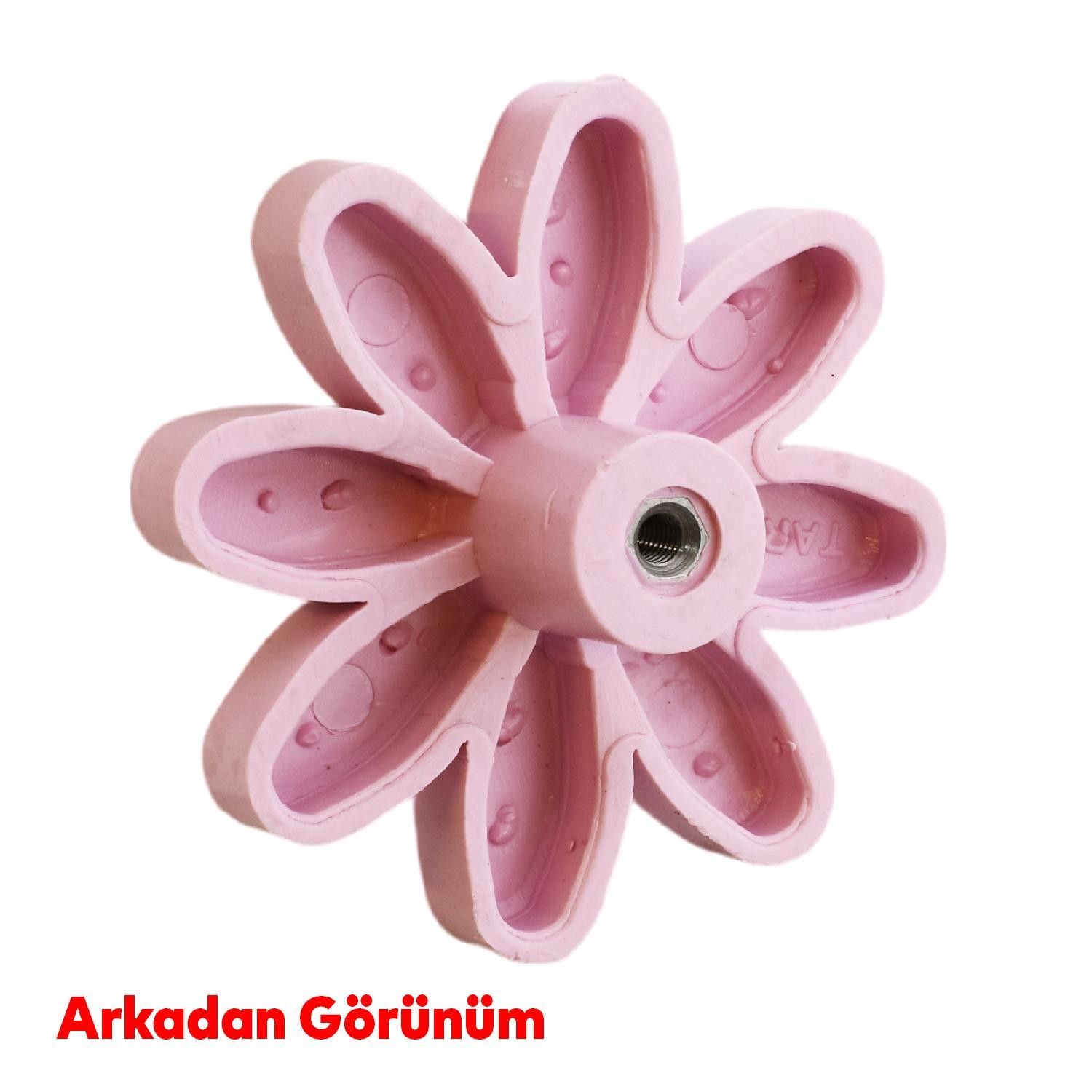 Plastik Papatya Gülücüklü Pembe Mobilya Çoçuk Odası Dolabı Kapak Kulpu Çekmece Kulbu 1 ADET