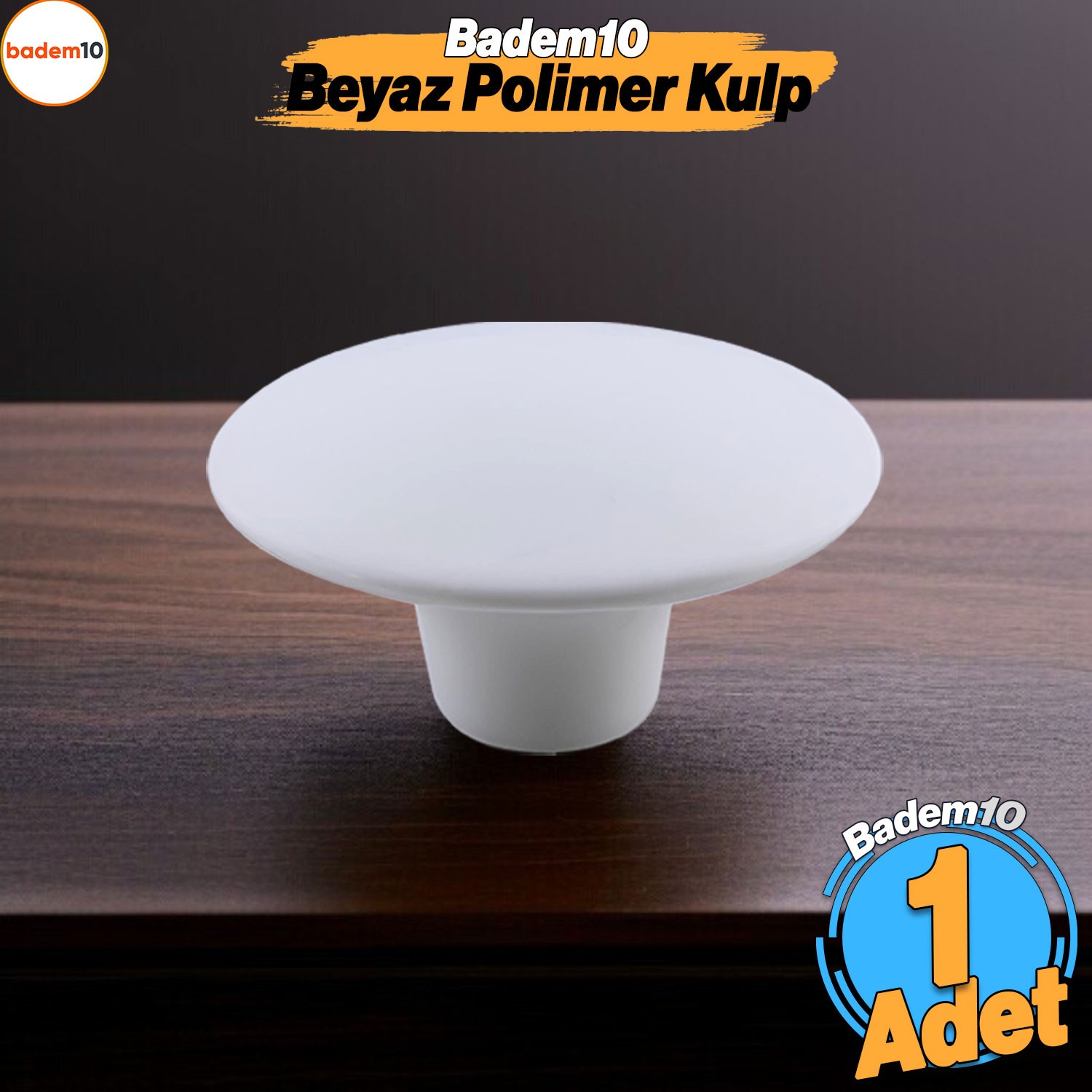 Bohem Beyaz Geniş Mantar Kulp Düğme 1 ADET Mobilya Dolabı Çekmece Mutfak Dolap Kulpu Kulbu Plastik