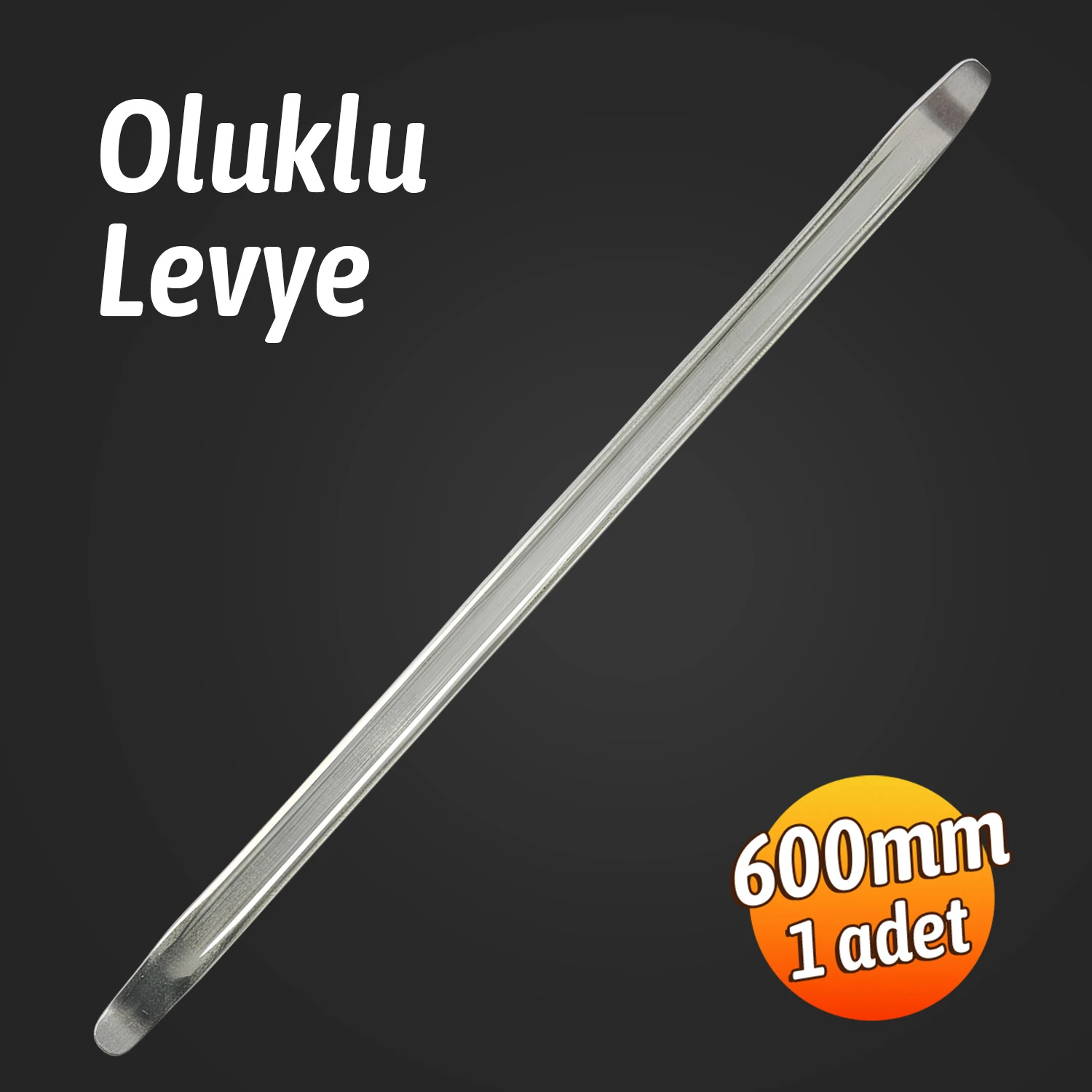 EL600 Oluklu Levye 600MM Gümüş Gri Profesyonel ve Hobi Amaçlı Kullanım İçin Uygun