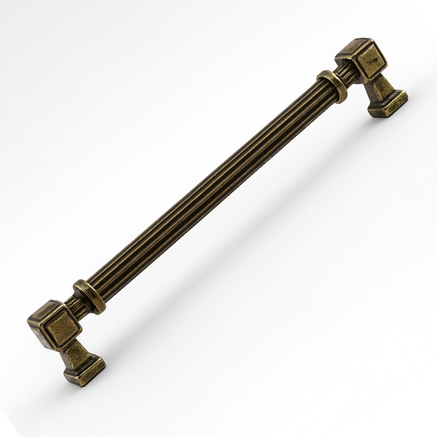 Talas 224 mm Çizgili Antik Sarı Metal Kulp Mobilya Çekmece Mutfak Dolabı Dolap Kulpları Kulb 22.4 cm
