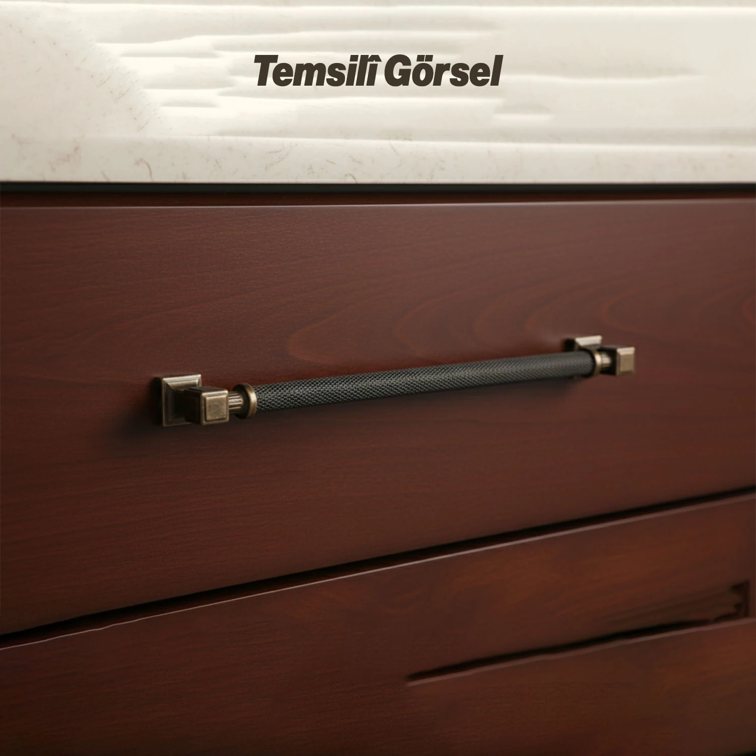 Talas Tırtıklı Antik Bakır Metal 288 mm Kulp Dayanıklı Kulpları Mobilya Çekmece Dolap Kapak Kulpu