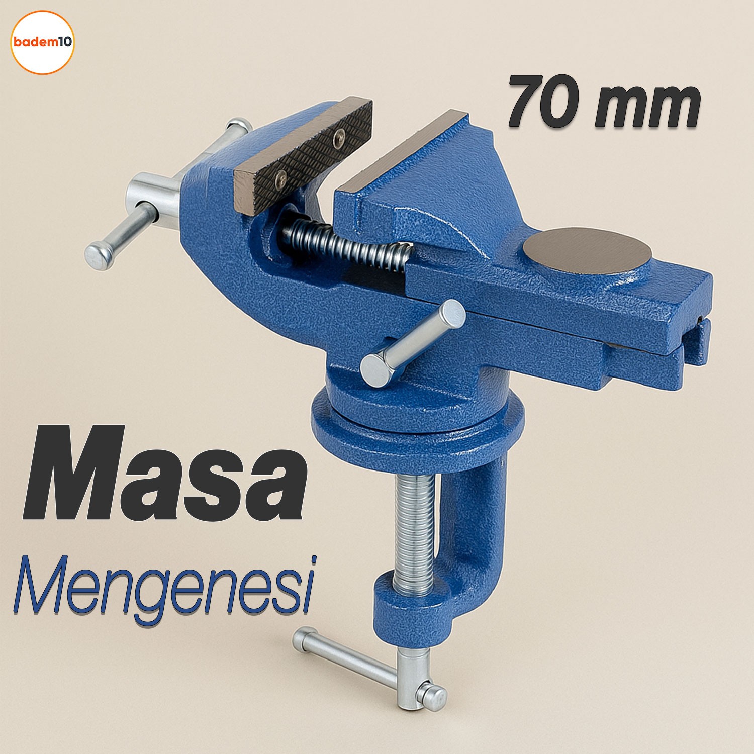 Masa Mengenesi 70 mm Mobilya Tezgah Dönerli Tabla Taban Metal Döküm İşkence Kıskaç Mini Ahşap Kanca