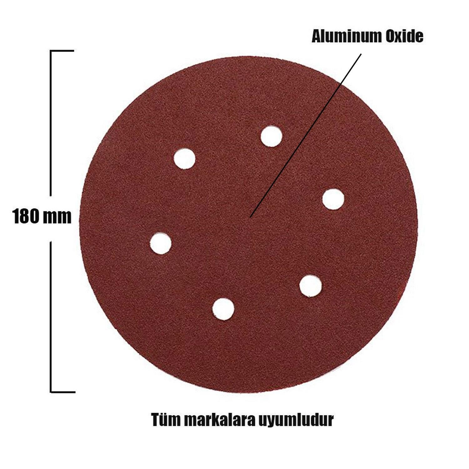 Delikli Cırt Zımpara 180 mm Taşlama 60-220 Kum 1-5-10-50-100 ADET