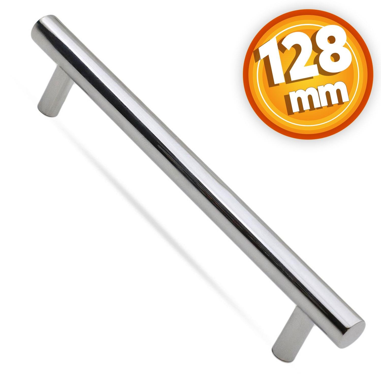 Gül Boylu Mobilya Mutfak Dolap Çekmece Dolabı Metal Kulpu Kulbu Kulpları Parlak Krom 128 Mm-12.8 Cm