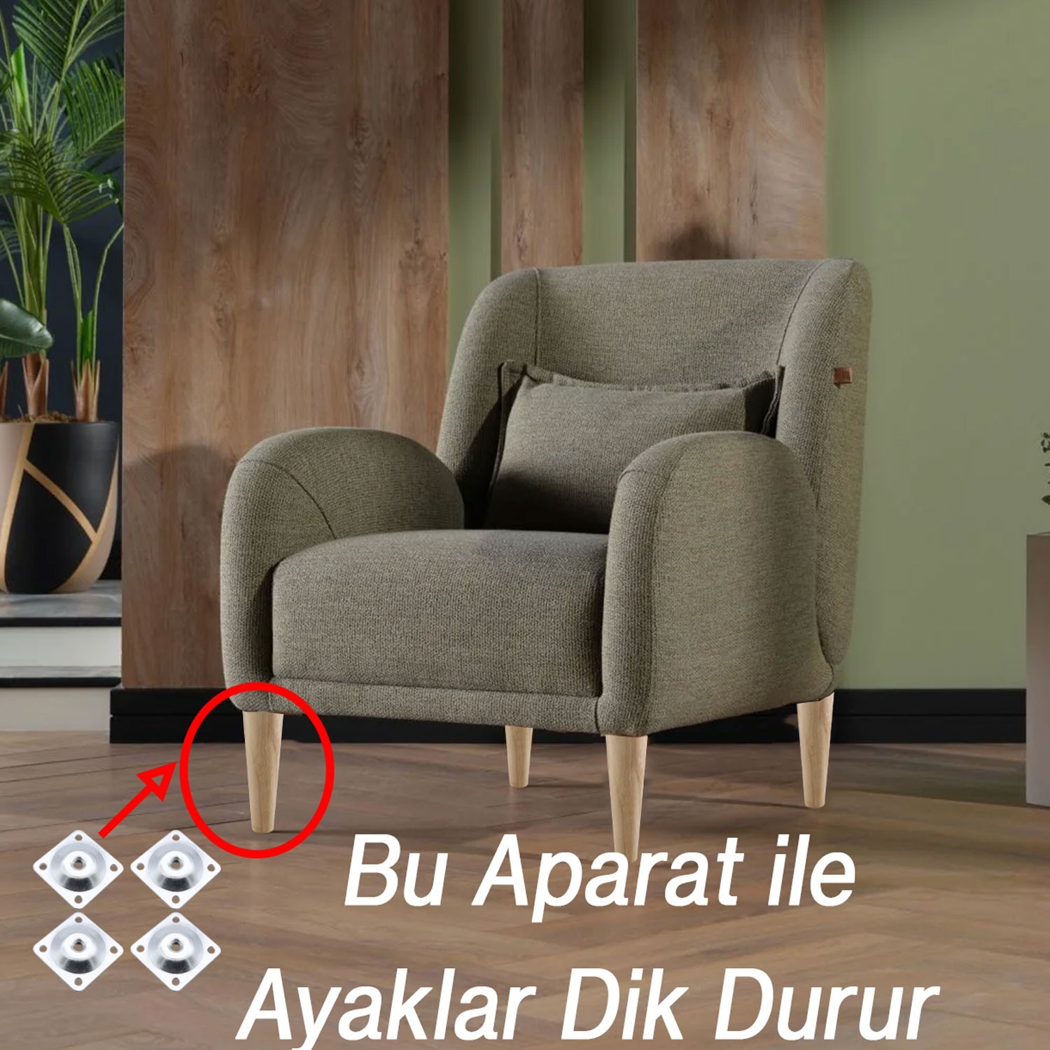 Ahşap 21 cm Ahşap Ayak Bağlantı Aparatlı Mobilya Koltuk Kanepe Sehpa Masa Ayağı Ayakları M8 Civatalı