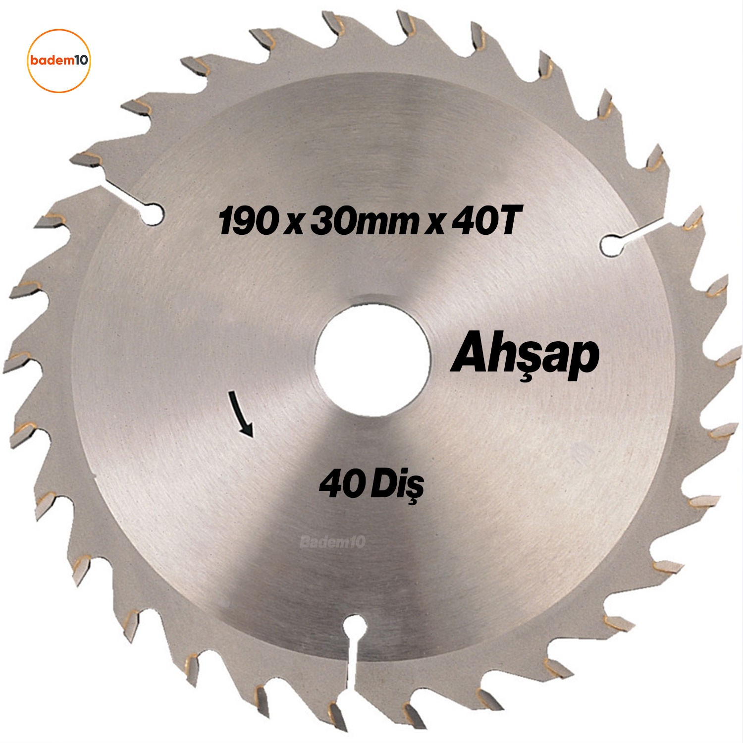 Ahşap MDF Mobilya Tahta Sunta Dolap Kesme Testeresi Metal Elmas Daire Testere Bıçağı 190 mm 40 Diş