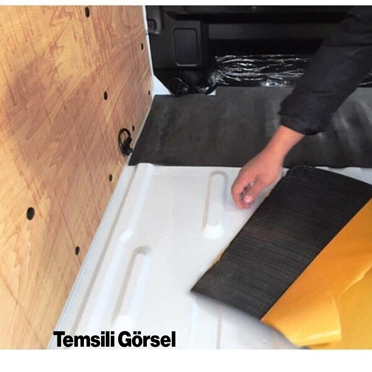 Yapışkan Araç Ses Isı Yalıtım İzolasyon Bant En:100 cm Kalınlık:10 mm Uzunluk:5 Metre Kauçuk Sünger