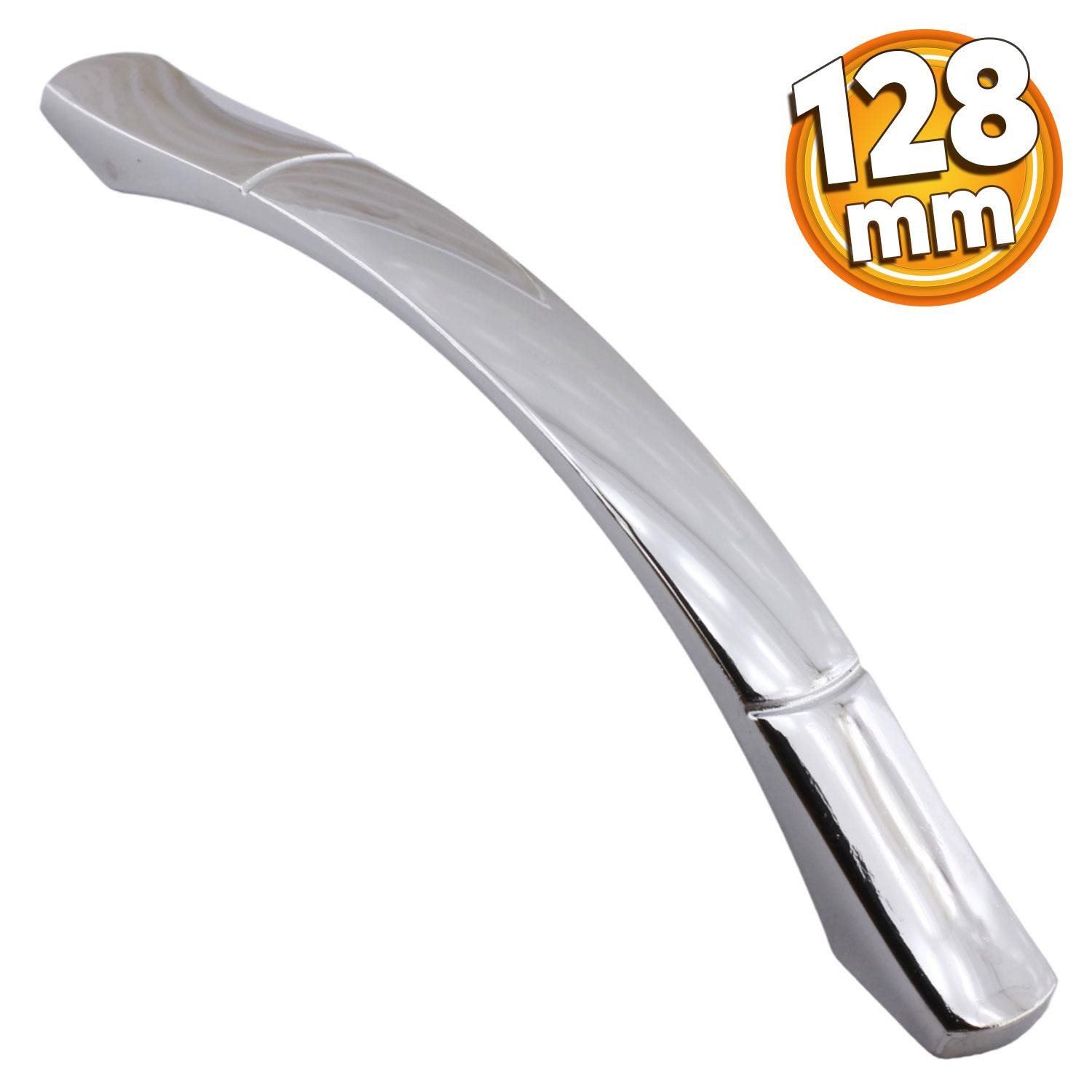 Berilay Çizgili Metal Mobilya Mutfak Dolabı Çekmece Kapı Dolap Kapak Kulpu Kulbu Krom 128 mm Metal Kulp