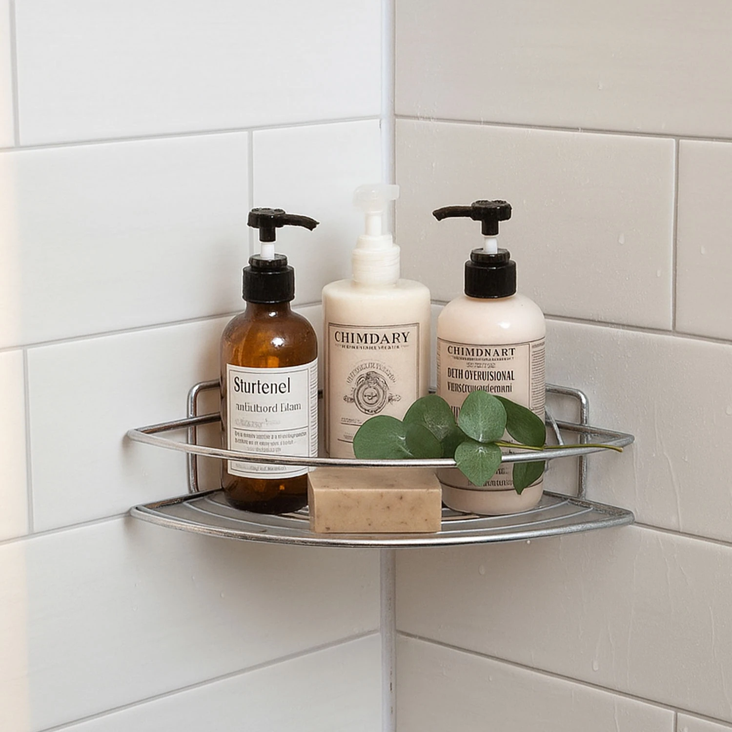 Krom Tek Katlı Duş Şampuanlığı Paslanmaz Çelik Banyo Köşe Rafı Vidalı Sağlam ve Şık Tasarım