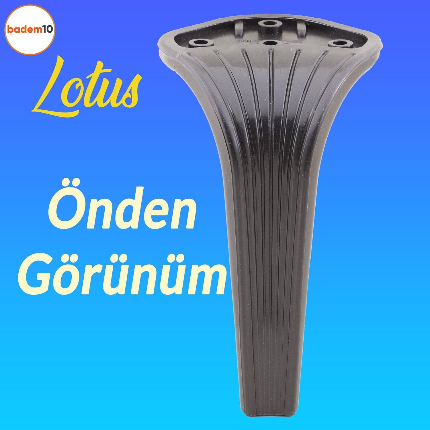 Lotus 6'lı Set Mobilya TV Ünitesi Çekyat Koltuk Kanepe Destek Ayağı 19 cm Siyah Ayak M8 Civatalı