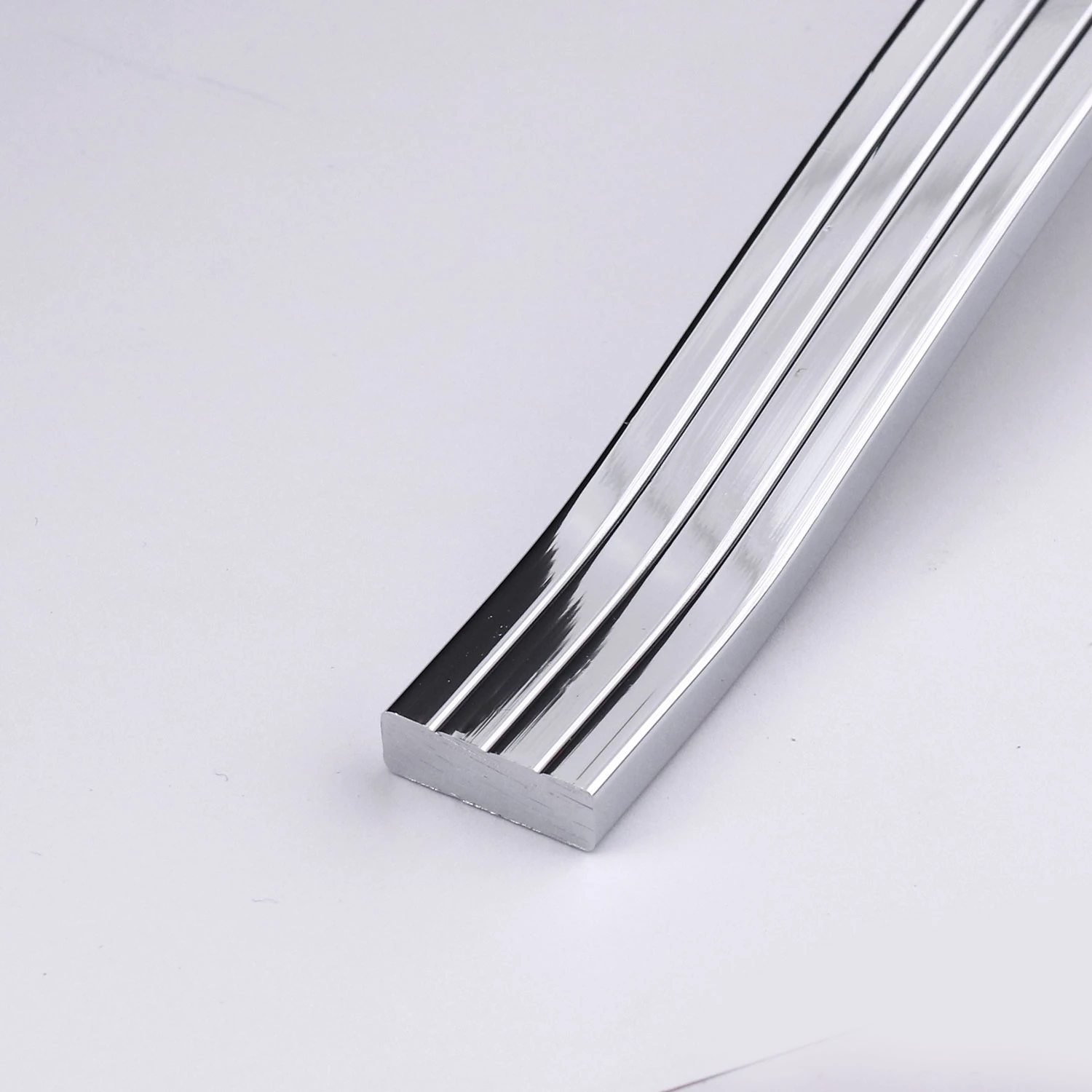 Akasya 192 mm Krom Gümüş Çizgili Metal Mobilya Çekmece Dolap Kapak Kulpu Paslanmaz Kulpları Kulbu