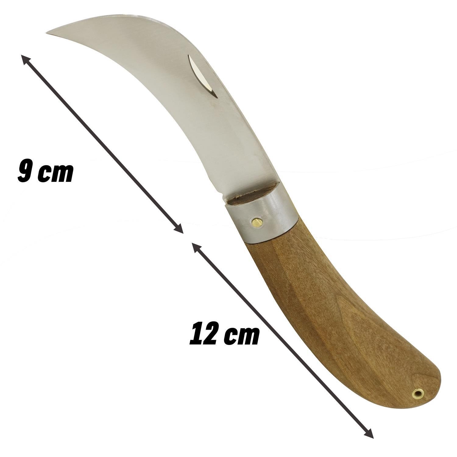 Kudret Aşı Bıçağı Bağ Bıçağı Eğri Uçlu Paslanmaz Çelik Ara Çakı 21 cm