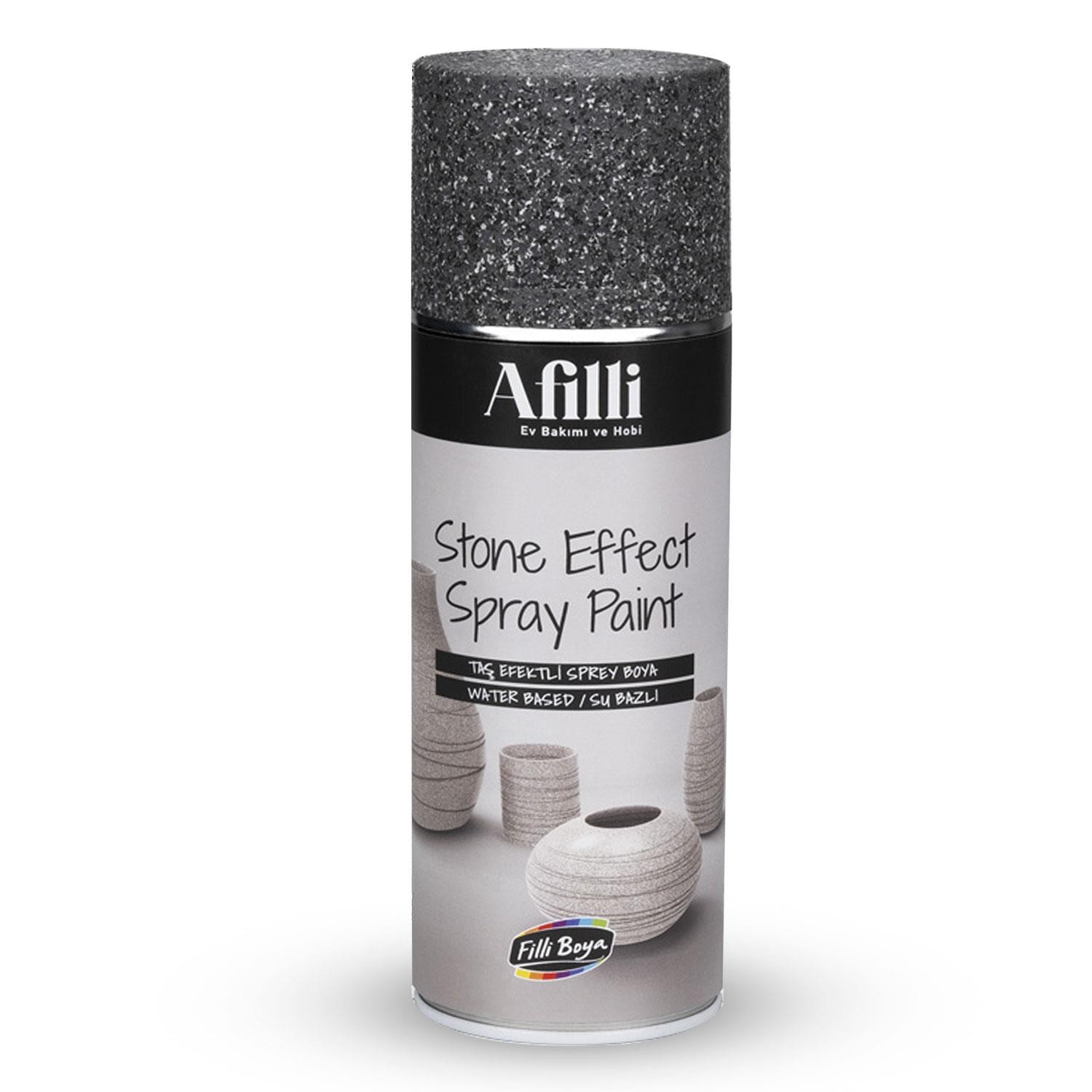 Afilli Taş Efektli Sprey Boya Koyu Gri Granit Stone Effect 400 ml
