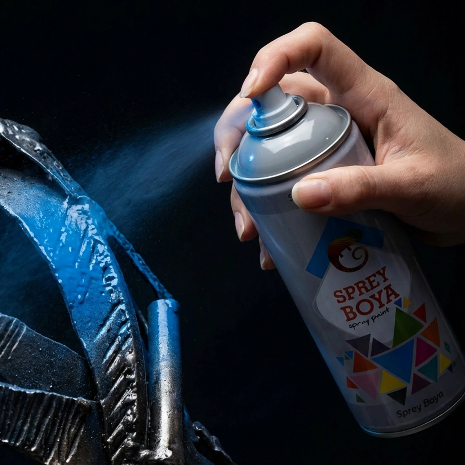 Mavi Sprey Boya 400 ml – Metal Ahşap Plastik Beton Yüzeylere Uygun Hobi Dekoratif Amaçlı Sprey Boya