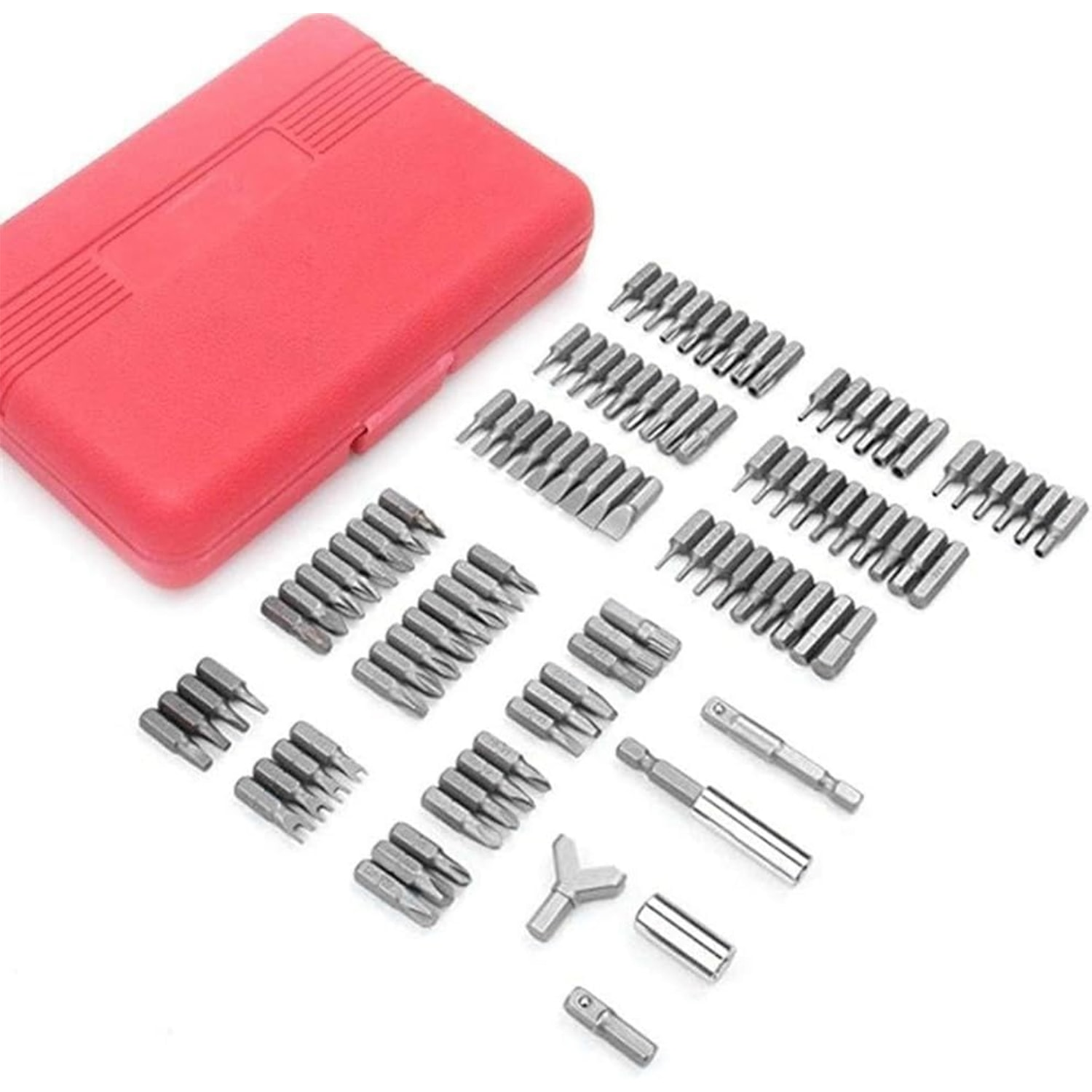 Bits Uç 100 Parça Set PZ PH SL Torx Philips Square Recess Slotted Spanner Hex Spline Tamperproof Hex
