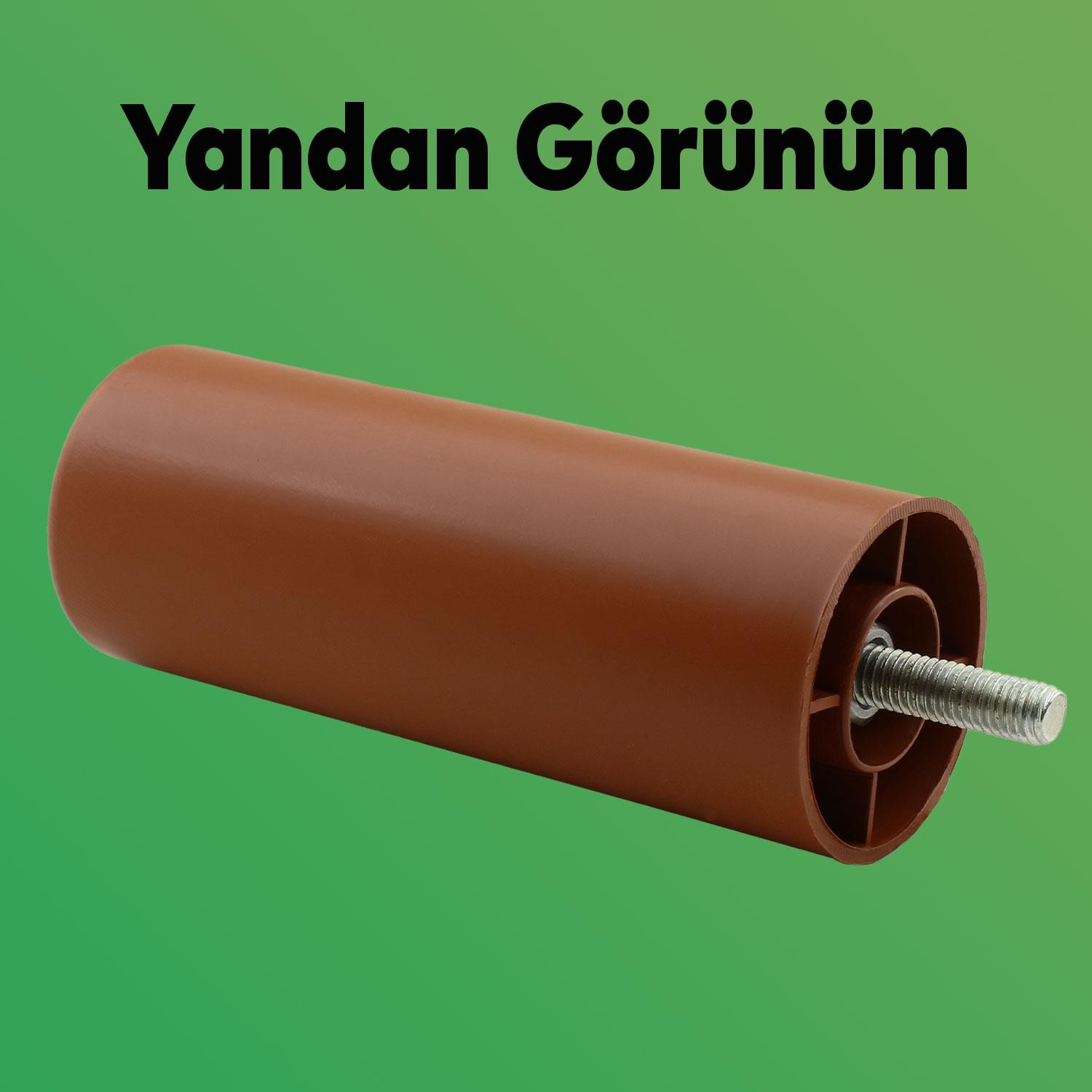 Mobilya Kanepe Koltuk Baza Yükseltme Yükseltici M8 Civatalı Incediş Destek Ayağı Ayakları Kahve 12cm