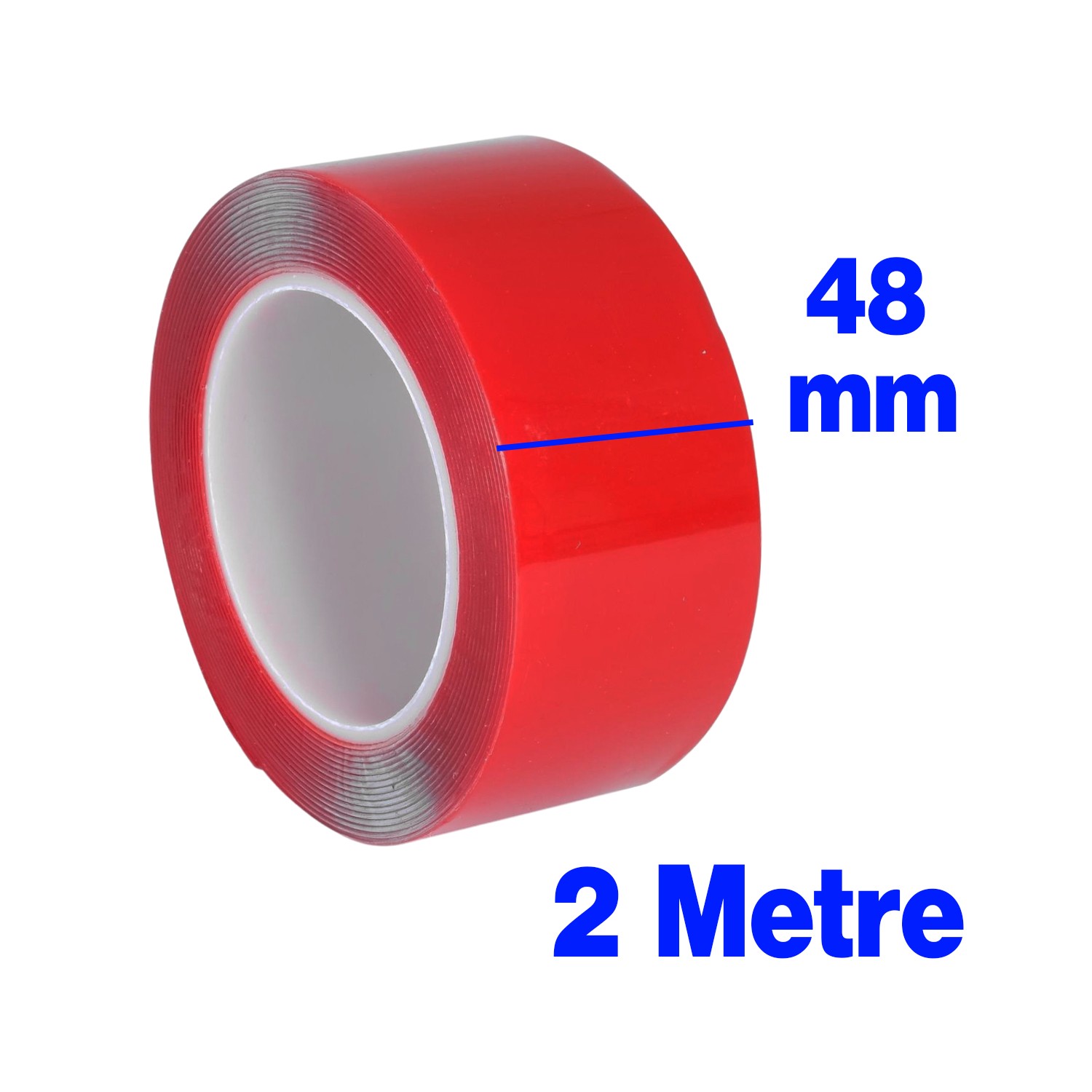 Çift Taraflı Silikon Bant Montaj Bandı Şeffaf 48 mm x 2 Metre Güçlü Çok Amaçlı Yapıştırıcı 1 Adet