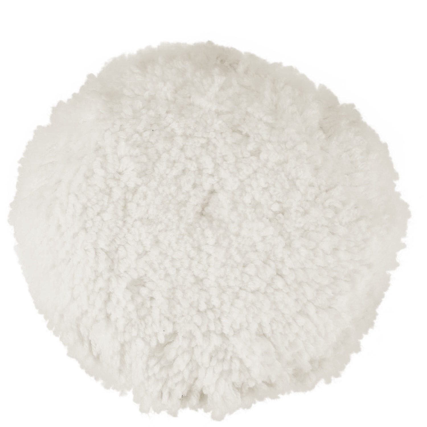 ( 5 Adet ) Yün Ped Ø 180 mm Pasta Cila Polisaj Süngeri Cırt Tabanlı Kuzu Postu Yünü Keçesi Parlatma