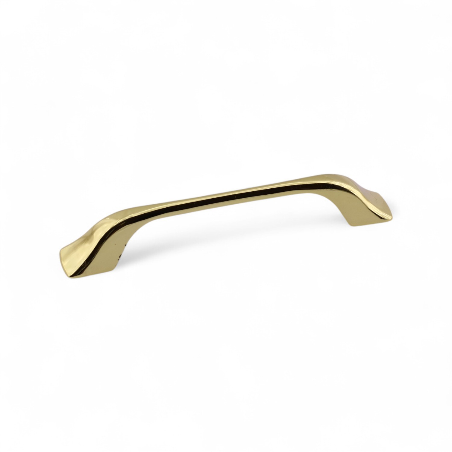 Ovit Metal Parlak Altın Gold Kulp 128 mm Mobilya Çekmece Mutfak Dolabı Dolap Kapak Kulpları Kulb