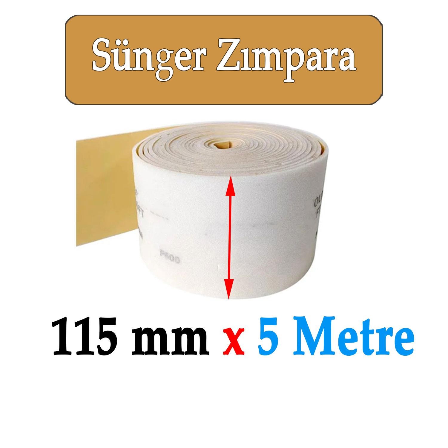 Ahşap Sünger Zımpara Kağıdı Mutfak Banyo Bulaşık Süngeri Bant Kağıt Süngerli Zımpara 5 Metre 120 Kum