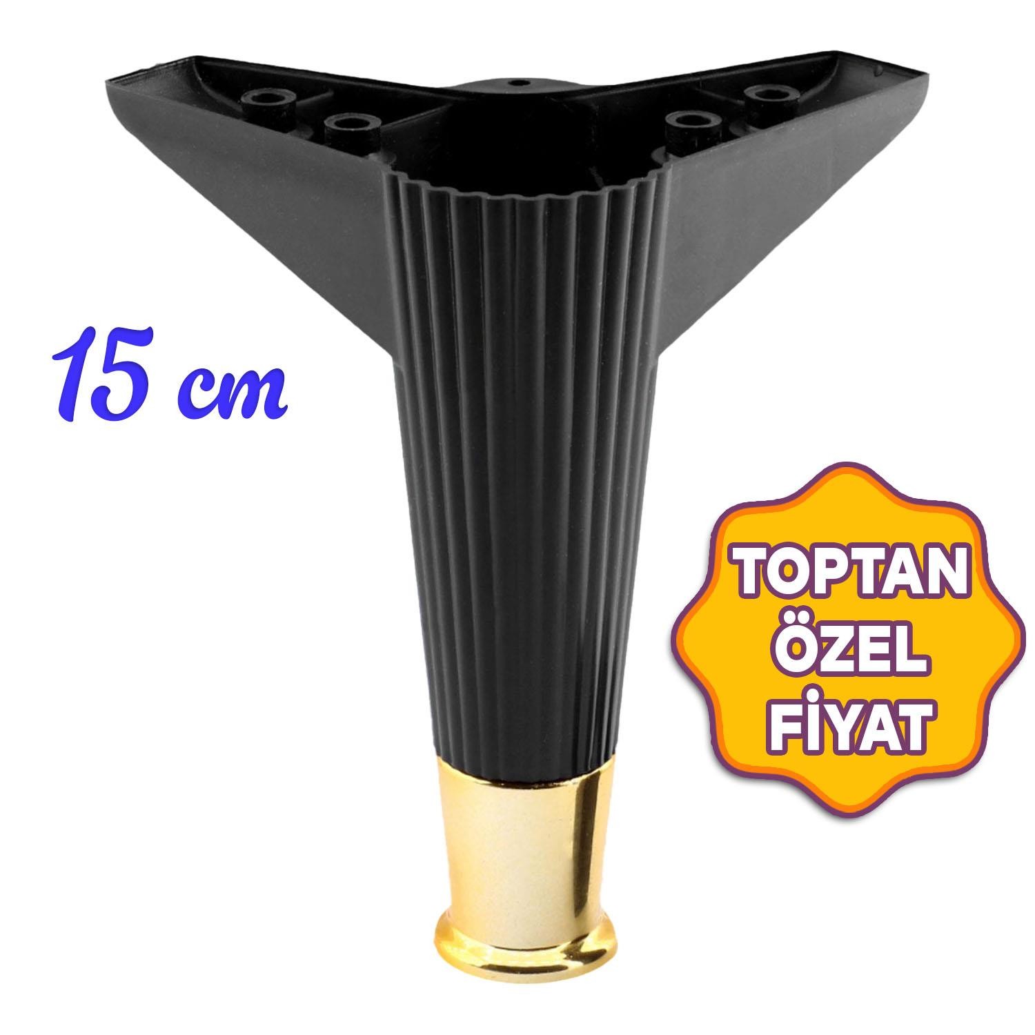 Elista Lüks Mobilya Kanepe Koltuk Baza Tv Ünitesi Ayağı Ayakları 15 cm Siyah Altın Gold Toptan Satış