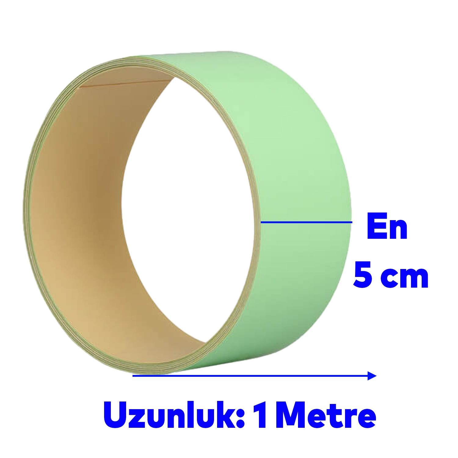 Reflektörlü Fotolümen Gece Parlayan En: 5 Cm 1 Metre Yeşil Fosforlu Reflektif Şerit Bant Ikaz Bandı