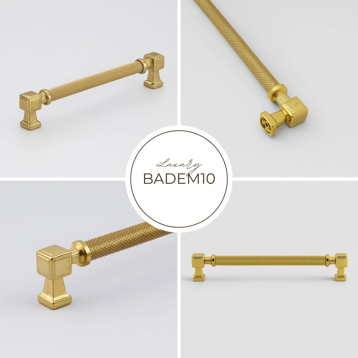 Talas 288 mm Tırtıklı Gold Altın Metal Kulp Kapak Kulpu Dayanıklı Mobilya Çekmece Dolap Kulpları