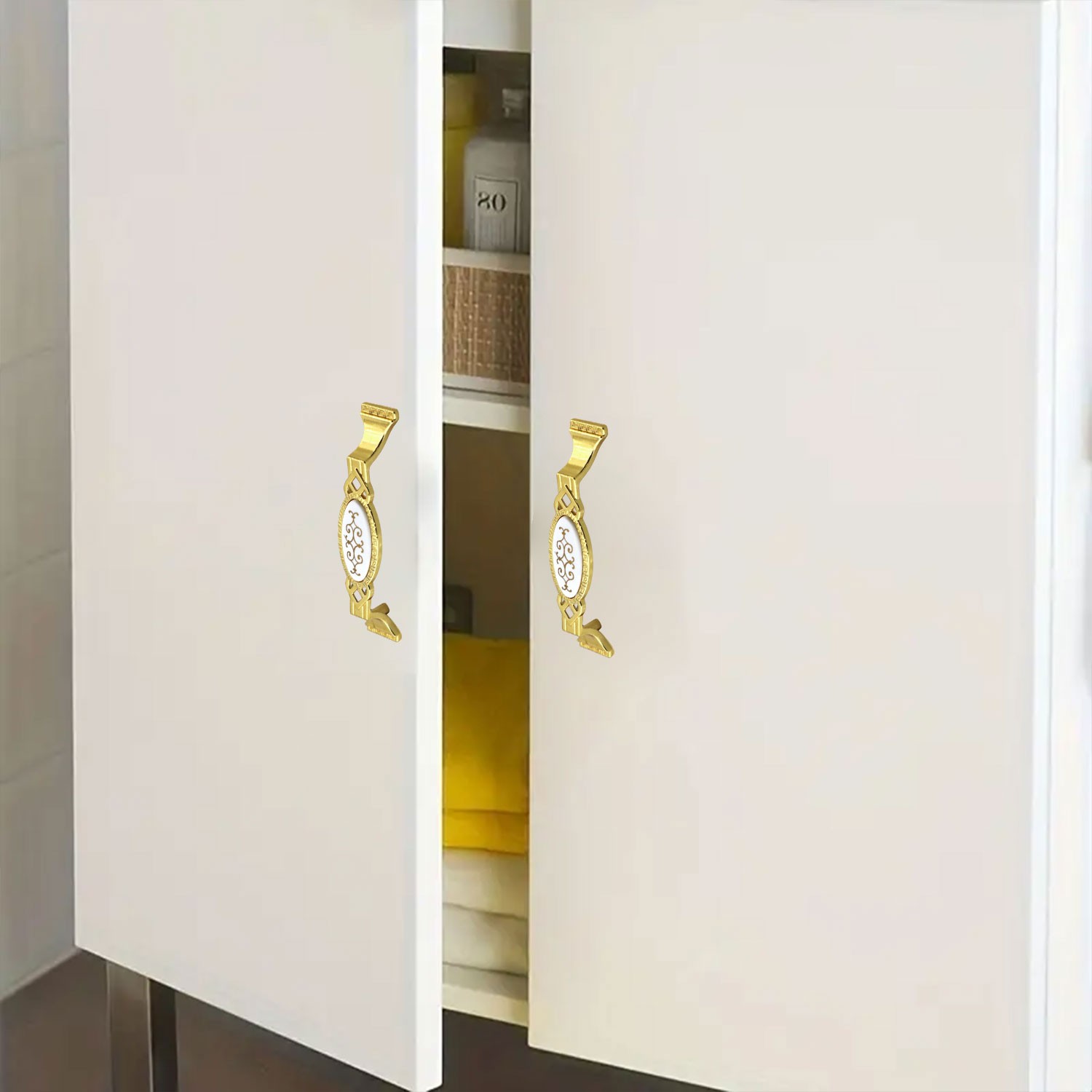 Palmira (96 MM - 9.6 CM) Gold Metal Mobilya Mutfak Dolabı Çekmece Dolap Kapak Kulpu Kulbu Kulpları