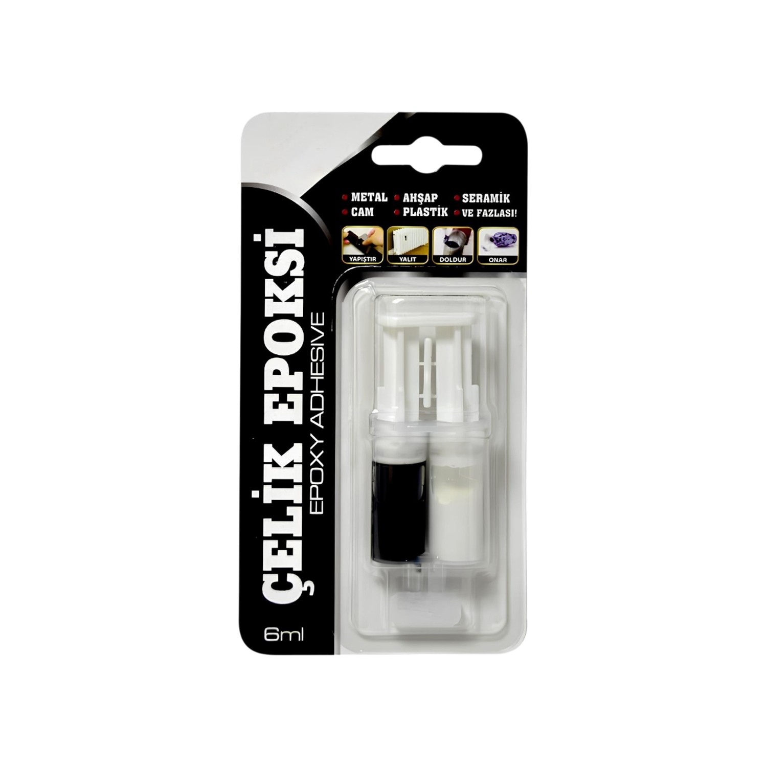 Güçlü Çelik Epoksi Yapıştırıcı 6 ml Metal Plastik Seramik Cam Çelik yalıtım Onarma Doldurma 1 Adet