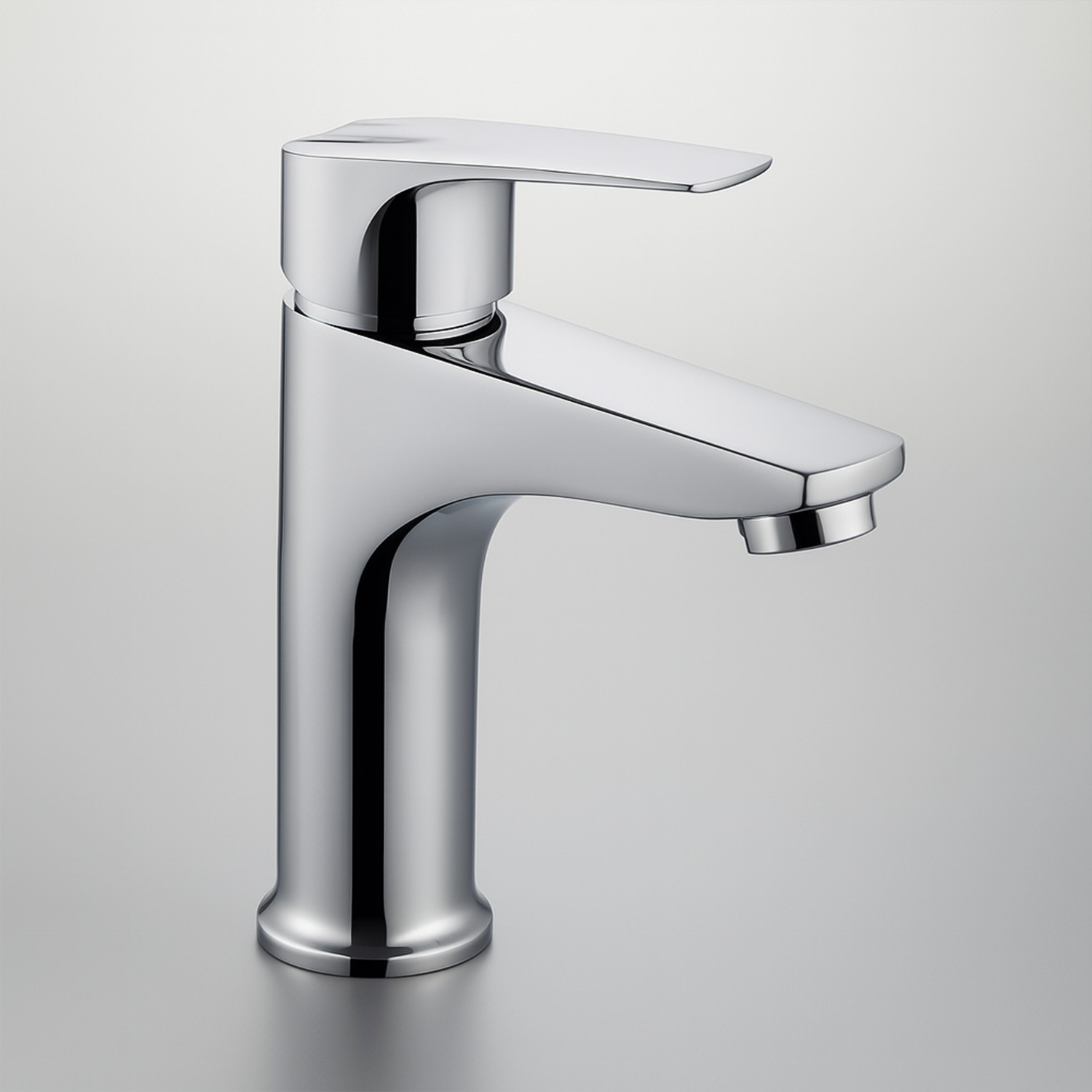 Premium Sıcak Soğuk Ayarlı Tek Kollu Aç Kapa Krom Lavabo Bataryası Duvar Tipi Armatür Modern Tasarım