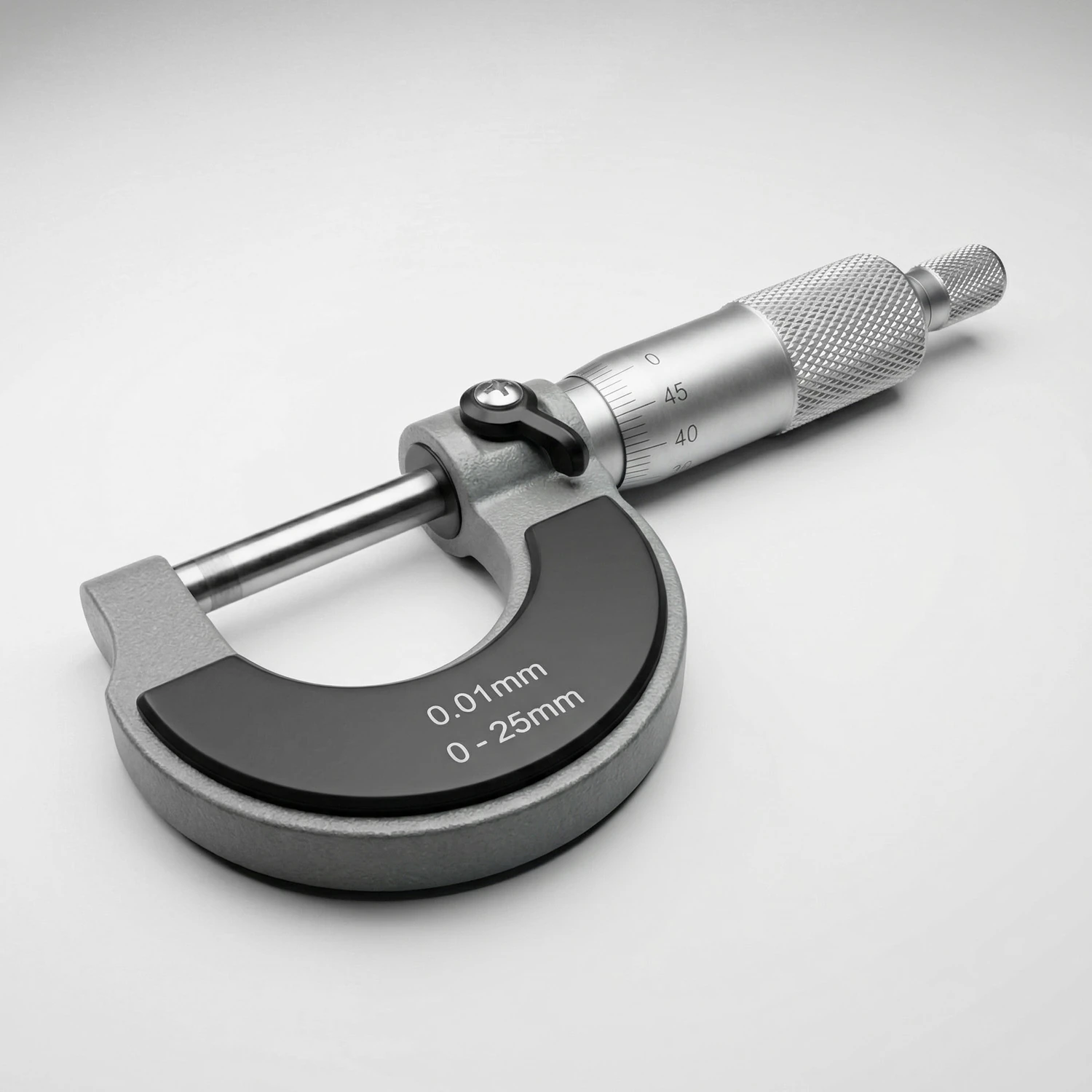 Standart Dış Çap Mikrometresi 0,01 mm Hassasiyet 0-25 mm Saklama Çantasında Ultra Hassa Ölçüm Aleti 