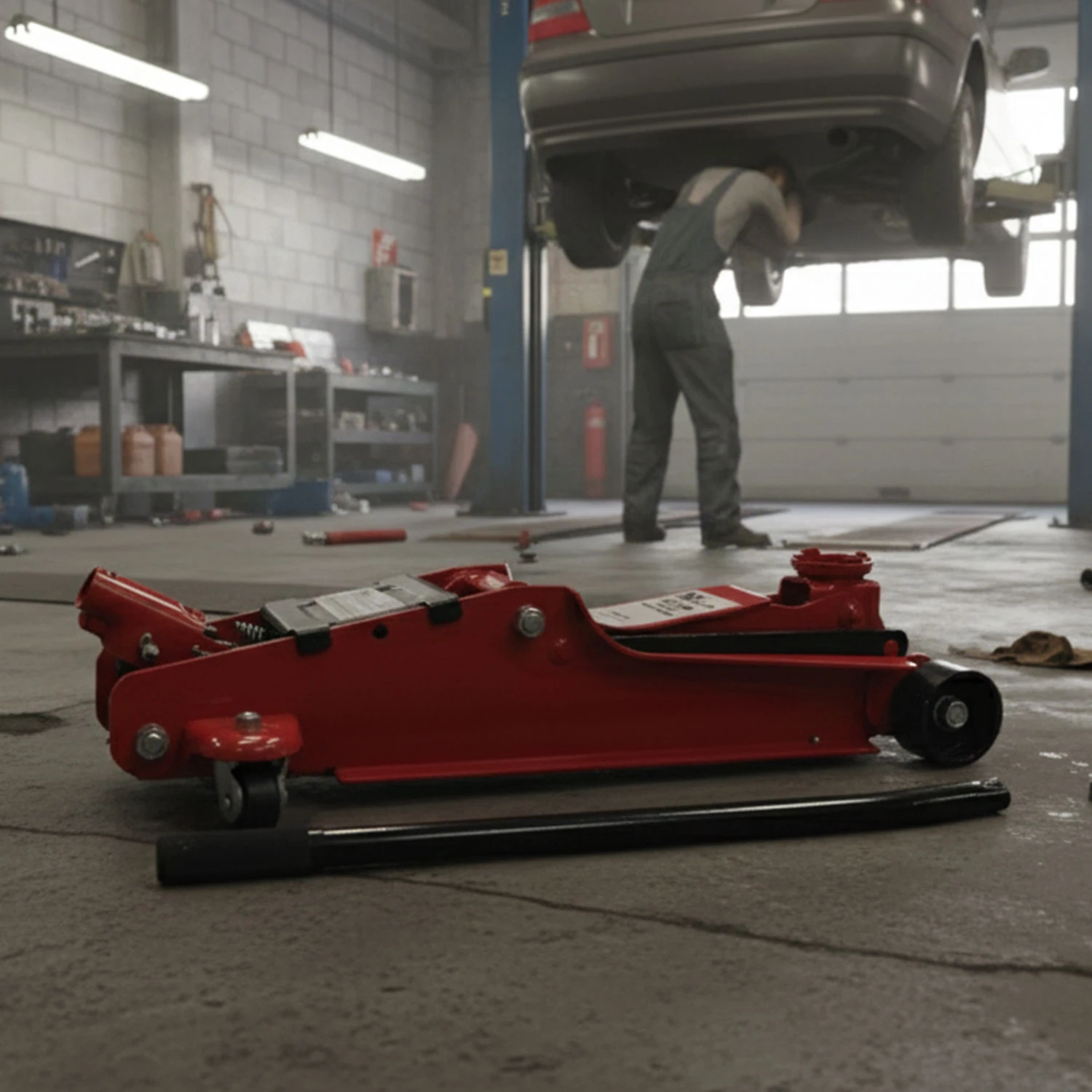 Arabalı Kriko 2.5 Ton Alçak Şase Profil Oto Araç Araba Kaldırma Sabitleme Kollu Vinç Kirko