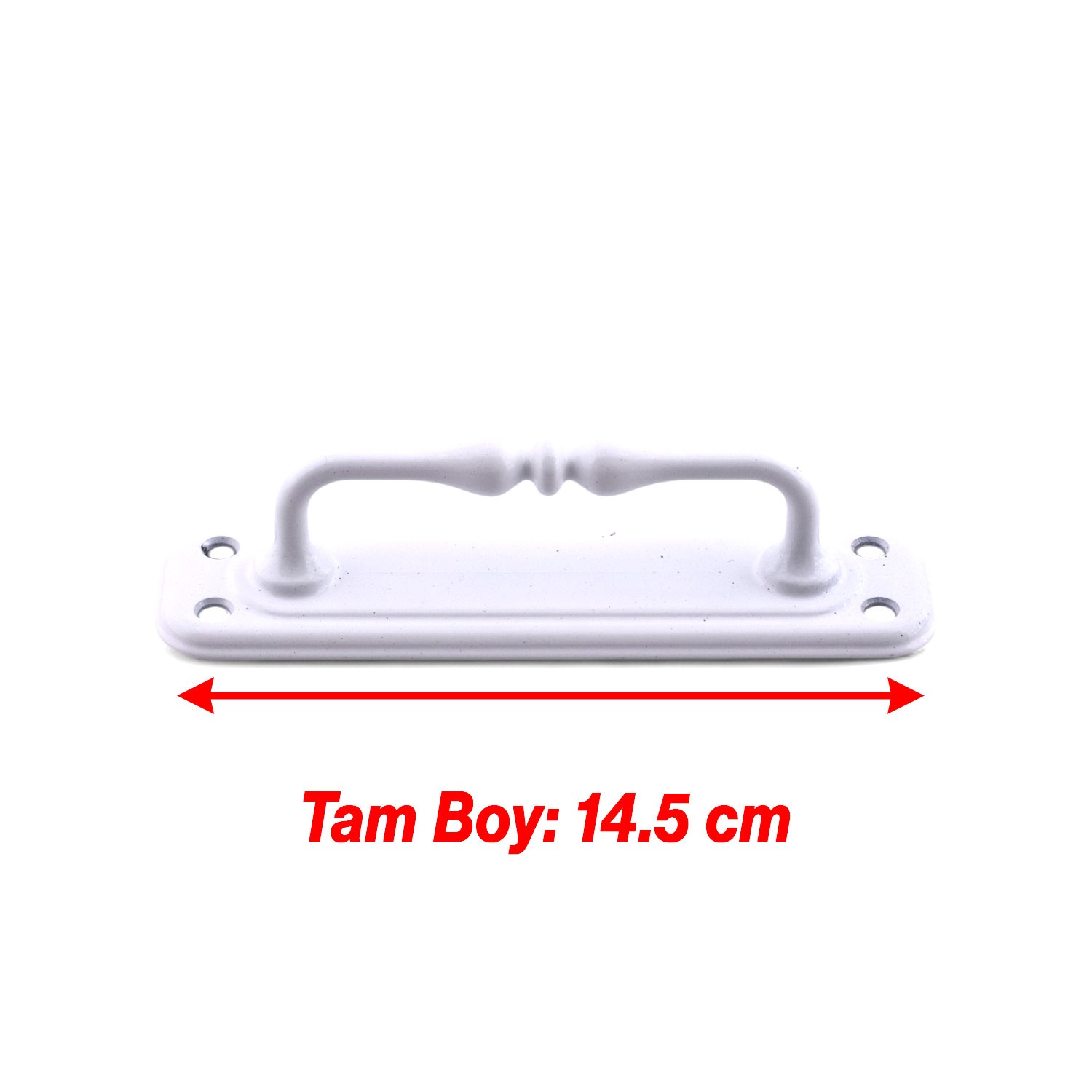 Beyaz Büyük Metal Kapı Çekme Kolu 14.5 cm Tutamağı Kulp Saclı Kulpları Dolap Mobilya Dolap Çekmece