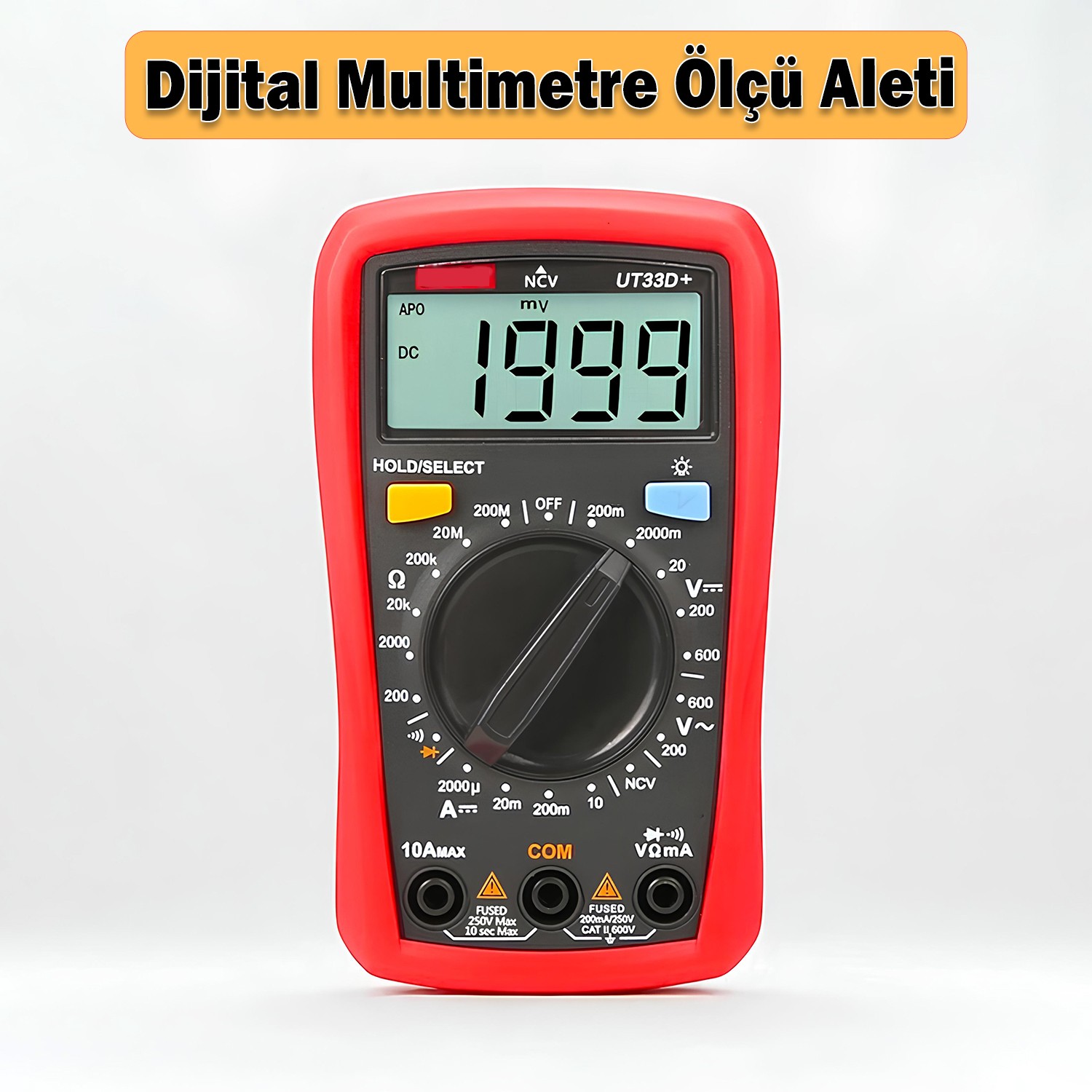 Palm Size Avuç İçi Dijital Multimetre Elektrik Ölçü Cihazı Aleti Ampermetre Direnç Akım Voltaj Ölçer