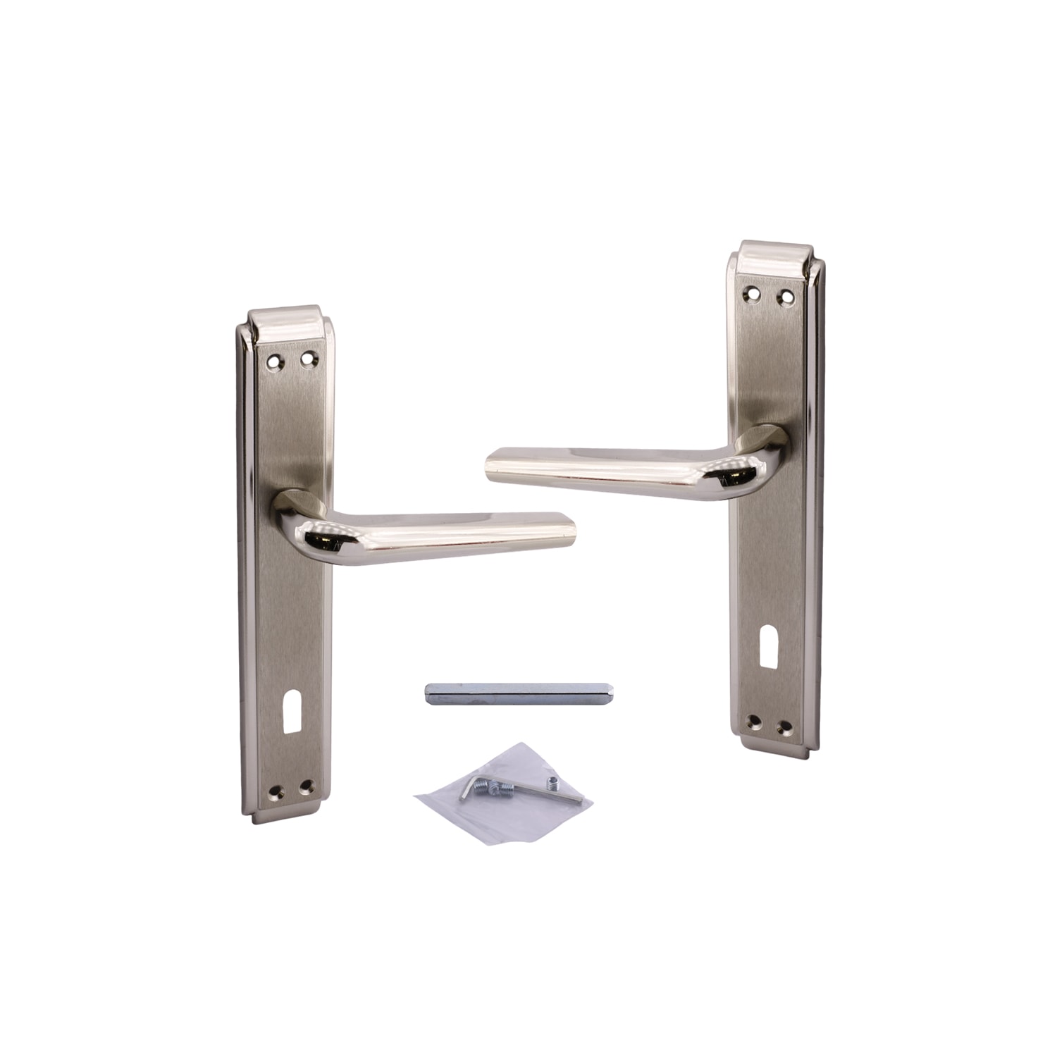 İç Oda Kapı Kolu Aynalı Sağa Sola Uygun Saten Renk Dış Ahşap Pvc Metal Çelik Kapısı Tutamağı 1 Takım