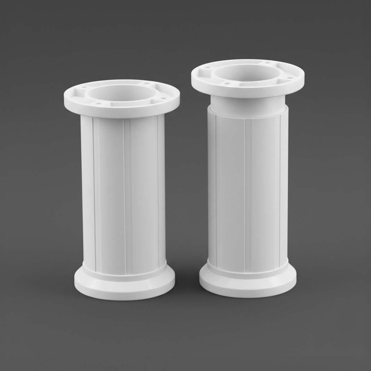 Ayarlanabilir 1 Adet 12 Cm Beyaz Plastik Ayak Dolap Mobilya Tezgah Yükseltici Yükseltme Ayağı