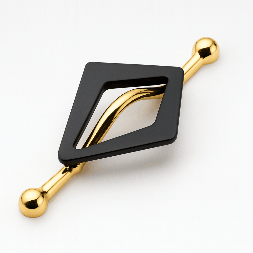 Altın Siyah Metal Kulp 96 mm Dekoratif Dolap ve Çekmece Kapak Kolu Lüx Mobilya Gold Kulpları