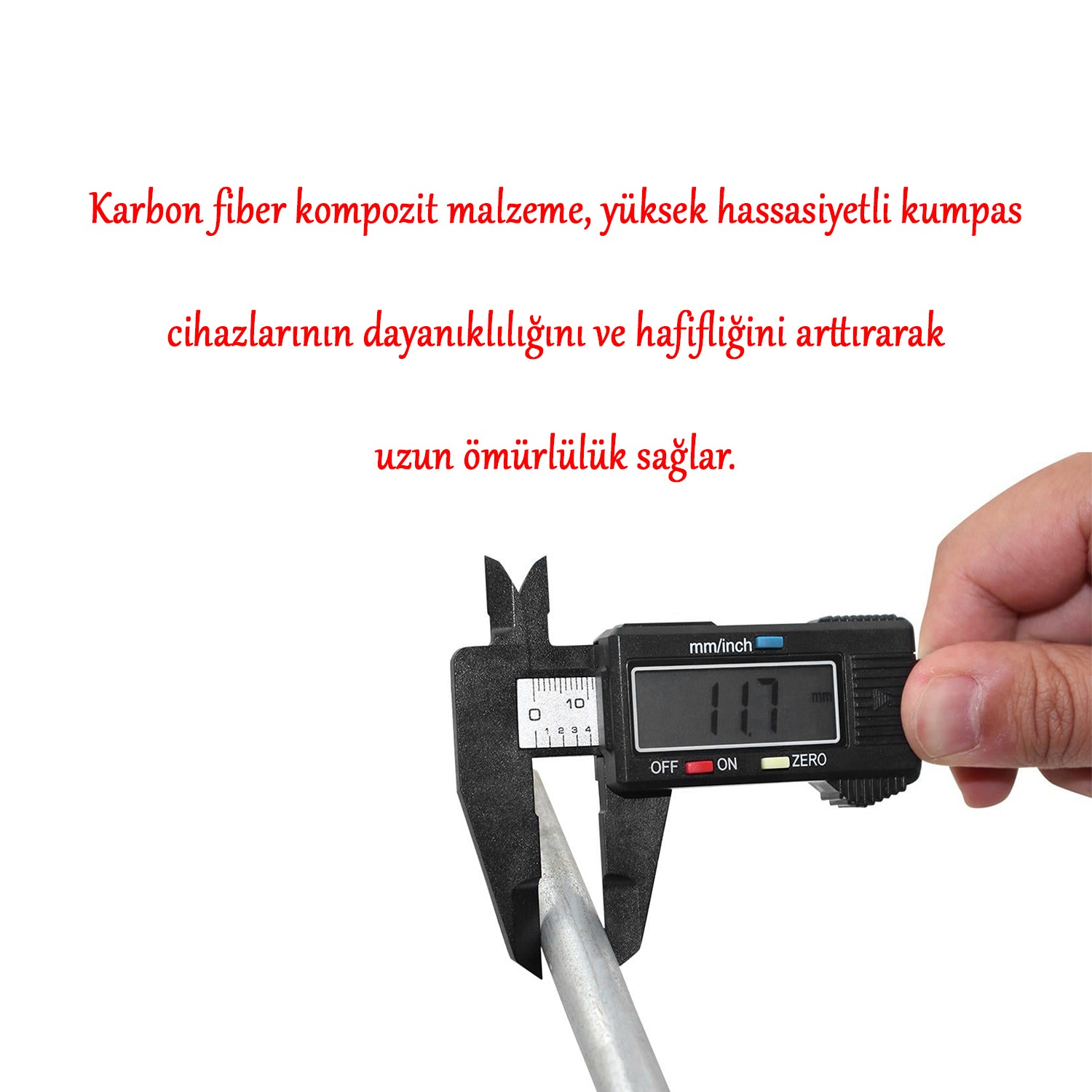 Dijital Kumpas Plastik Çene 150 mm LCD Ekran Lastik Derinlik Çap Ölçme 0.2 mm Hassasiyet İnç Ölçüm