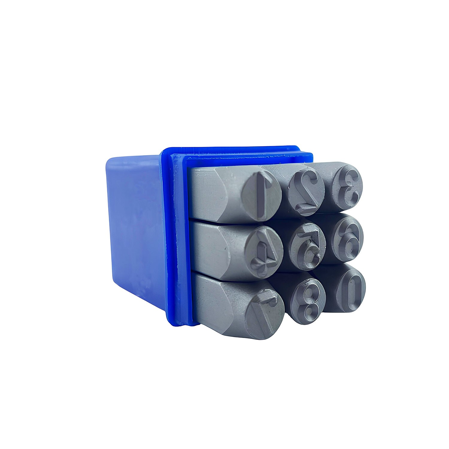 Çelik 10 mm Numaratör 9 Parça Harf Rakam Uç Seti Damgalama Takımı Metal Kazıma 3/8